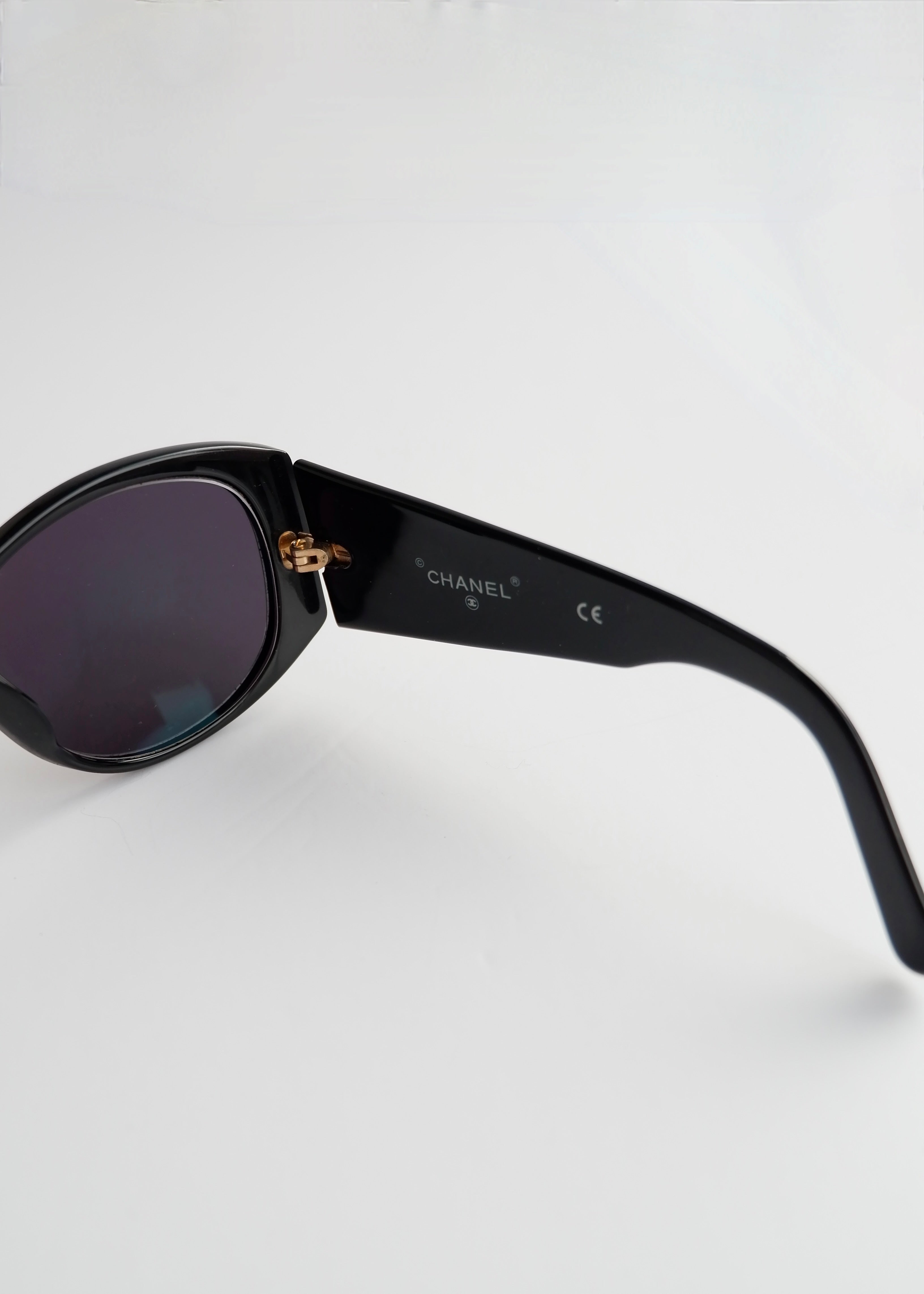 Authentic Preowned Vintage Chanel Black CC Logo Sunglasses