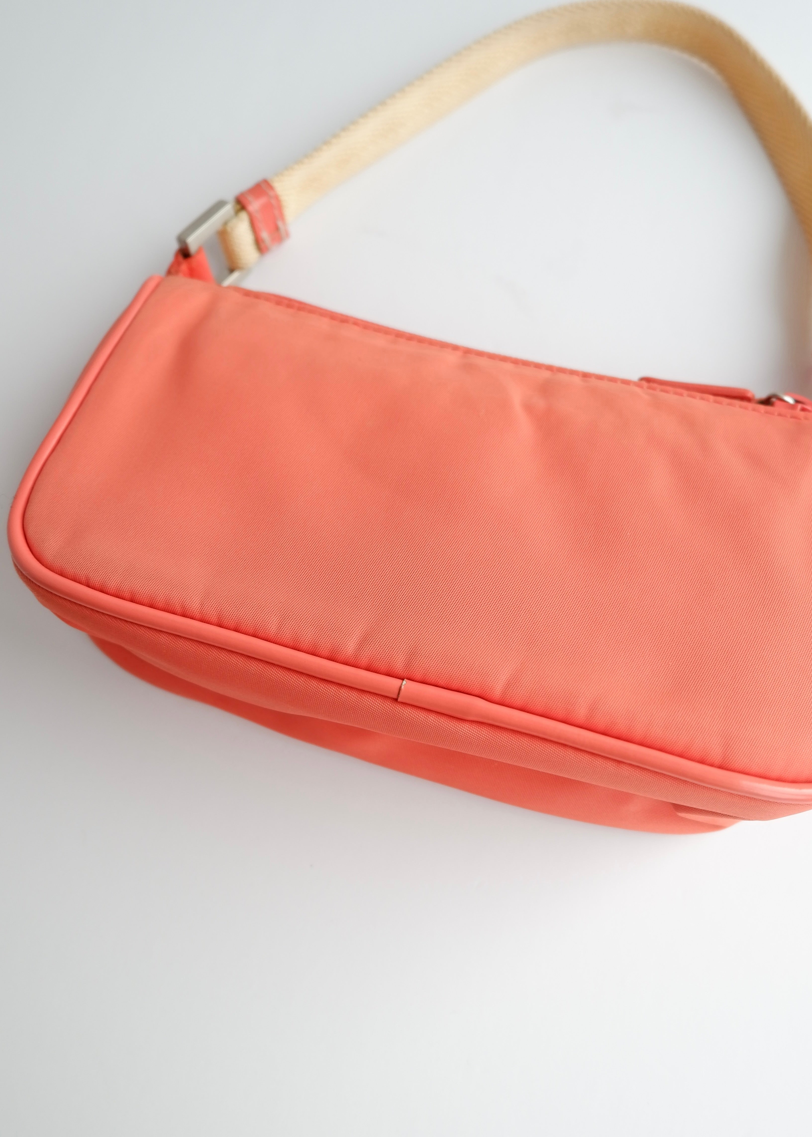 Authentic Preowned Prada Salmon Pink Nylon Shoulder Bag