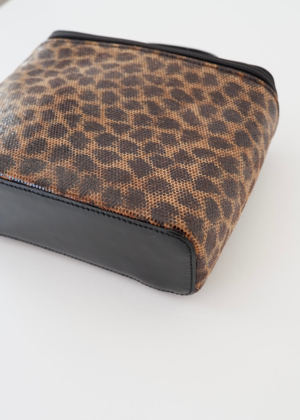 Authentic Preowned Vintage Loewe Animal Print Top Handle Vanity Bag