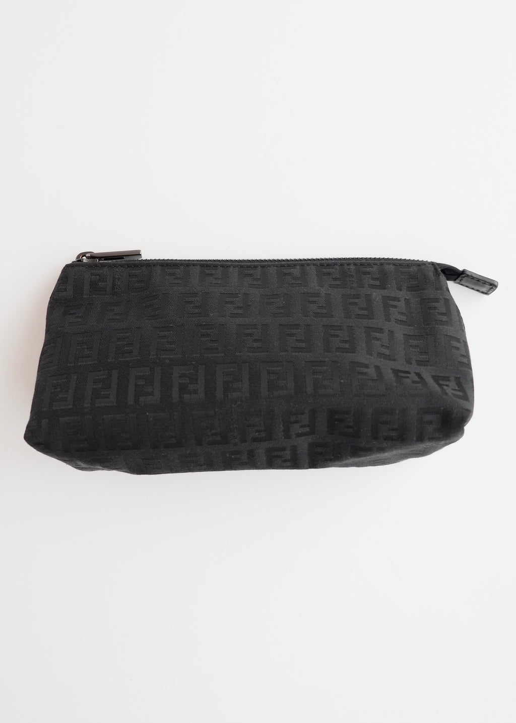 Authentic Preowned Fendi Black Canvas Zucchino Pouch