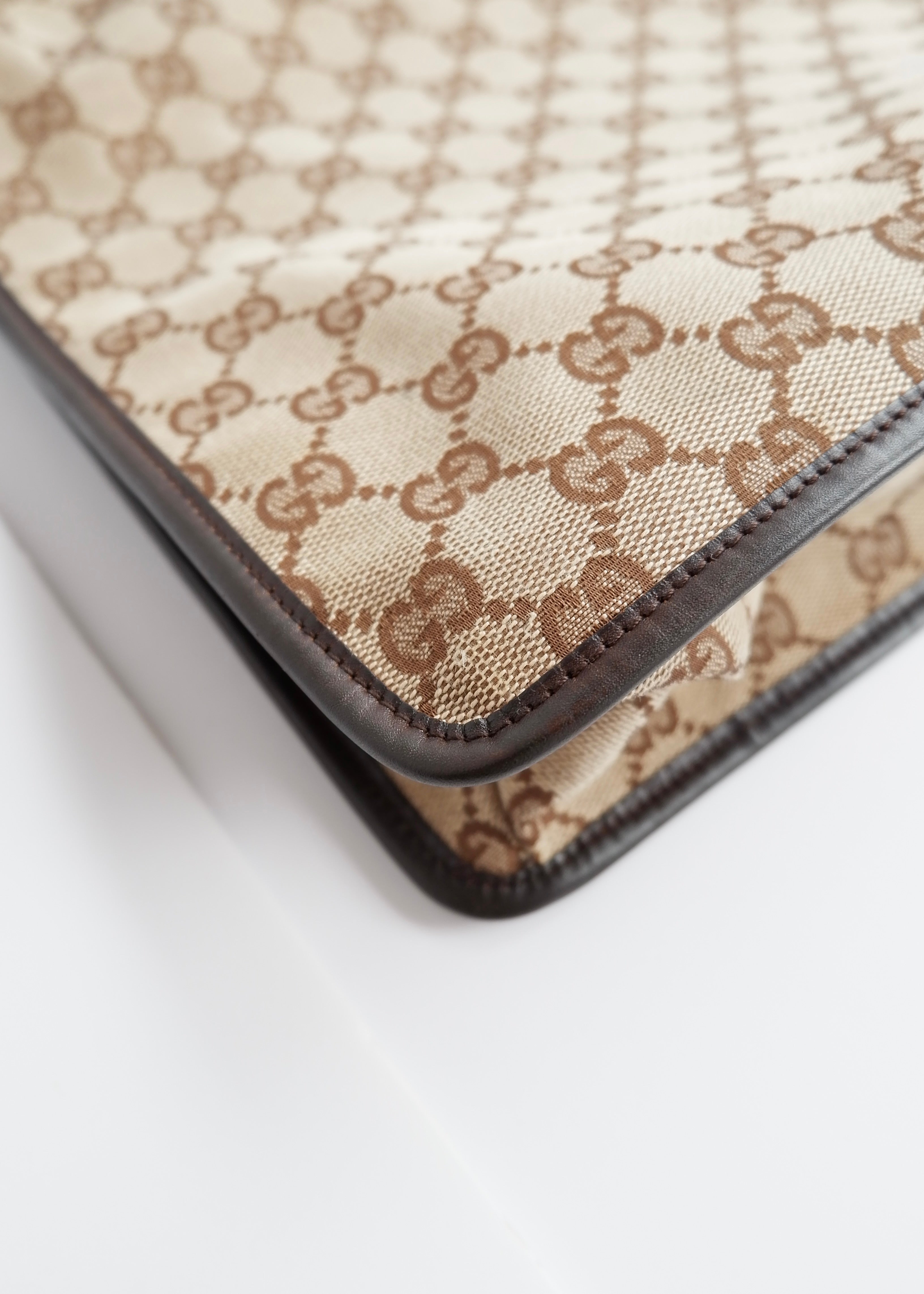 Authentic Preowned Gucci Brown GG Canvas Crossbody Bag