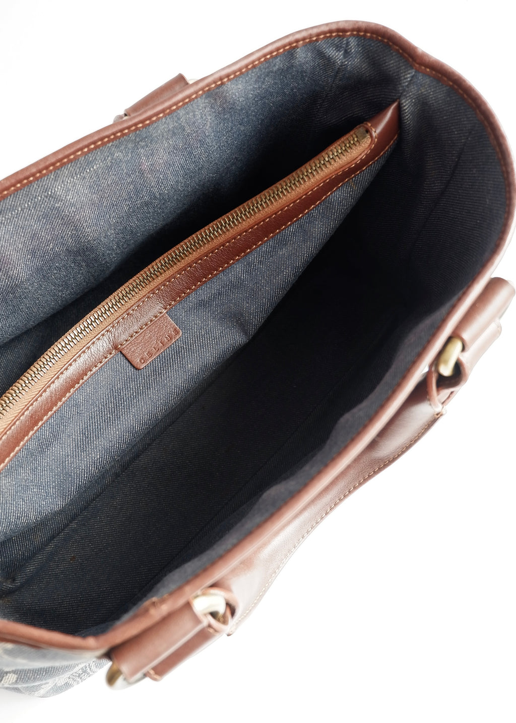 Authentic Preowned Vintage Celine Blue Denim Triomphe Boogie Bag