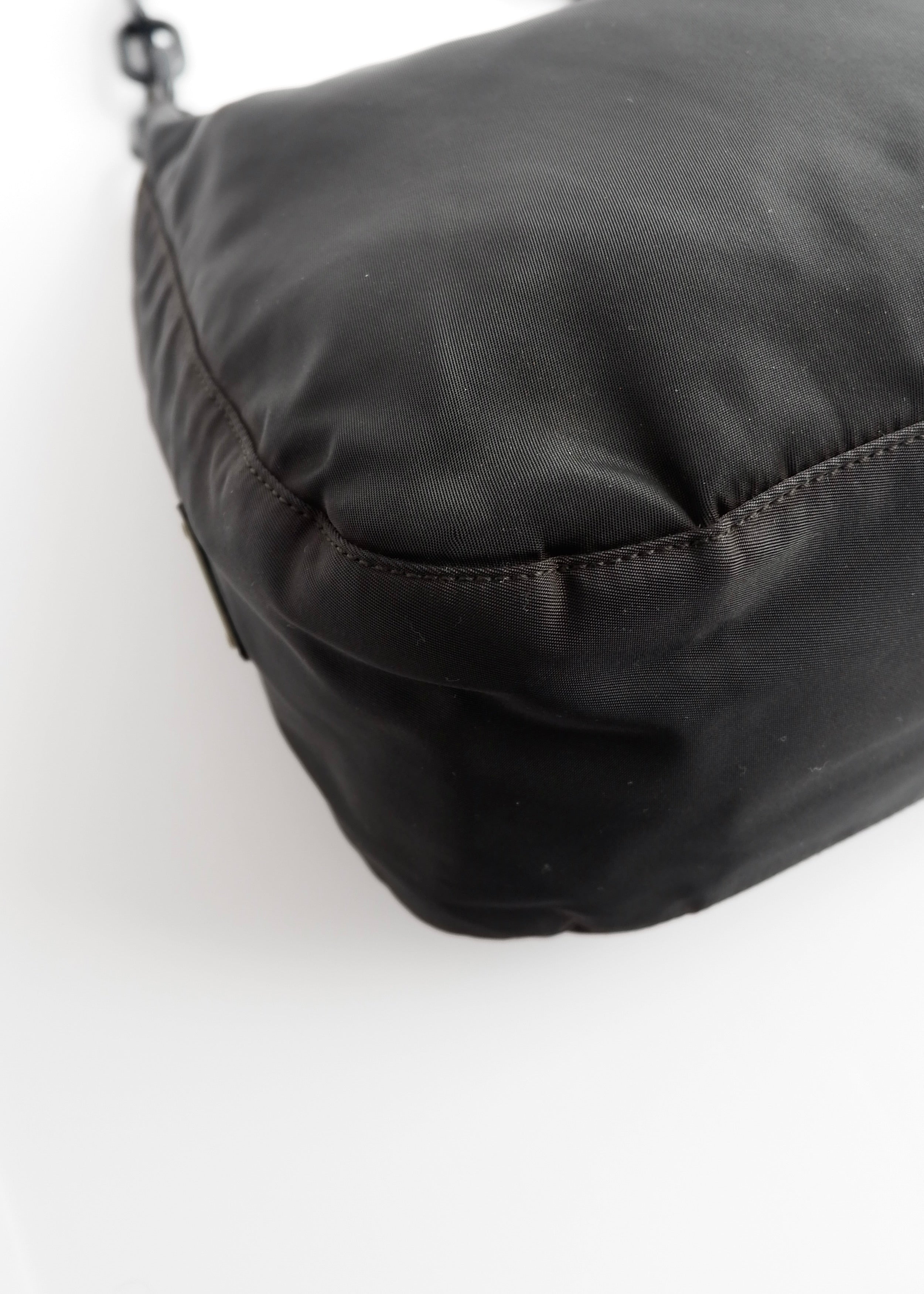 Authentic Preowned Prada Black Nylon Hobo Shoulder Bag
