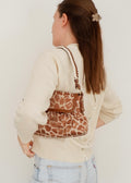 Authentic Preowned Fendi Brown Leopard Fabric Chef Shoulder Bag
