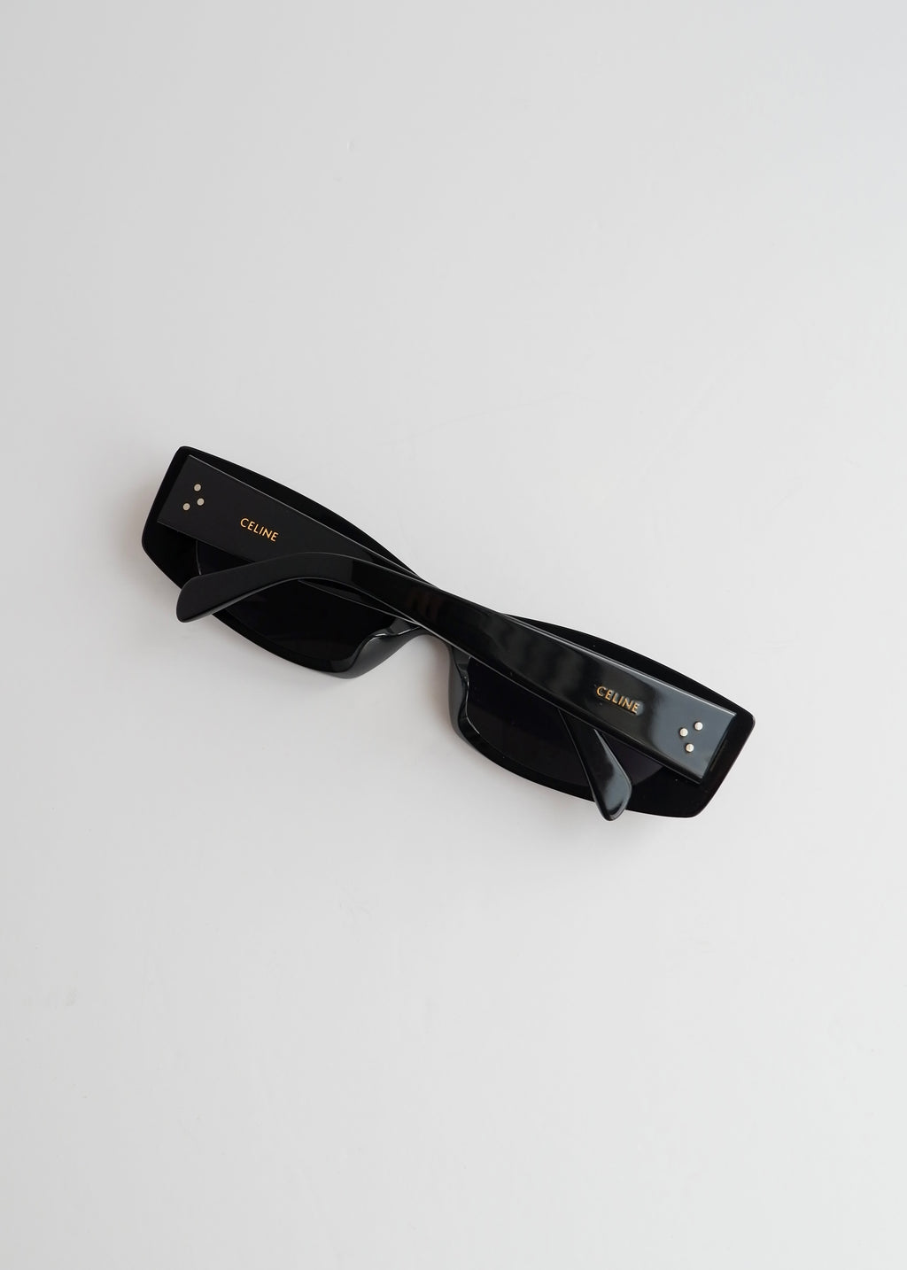 Authentiques lunettes de soleil Céline noires à monture carrée, d'occasion