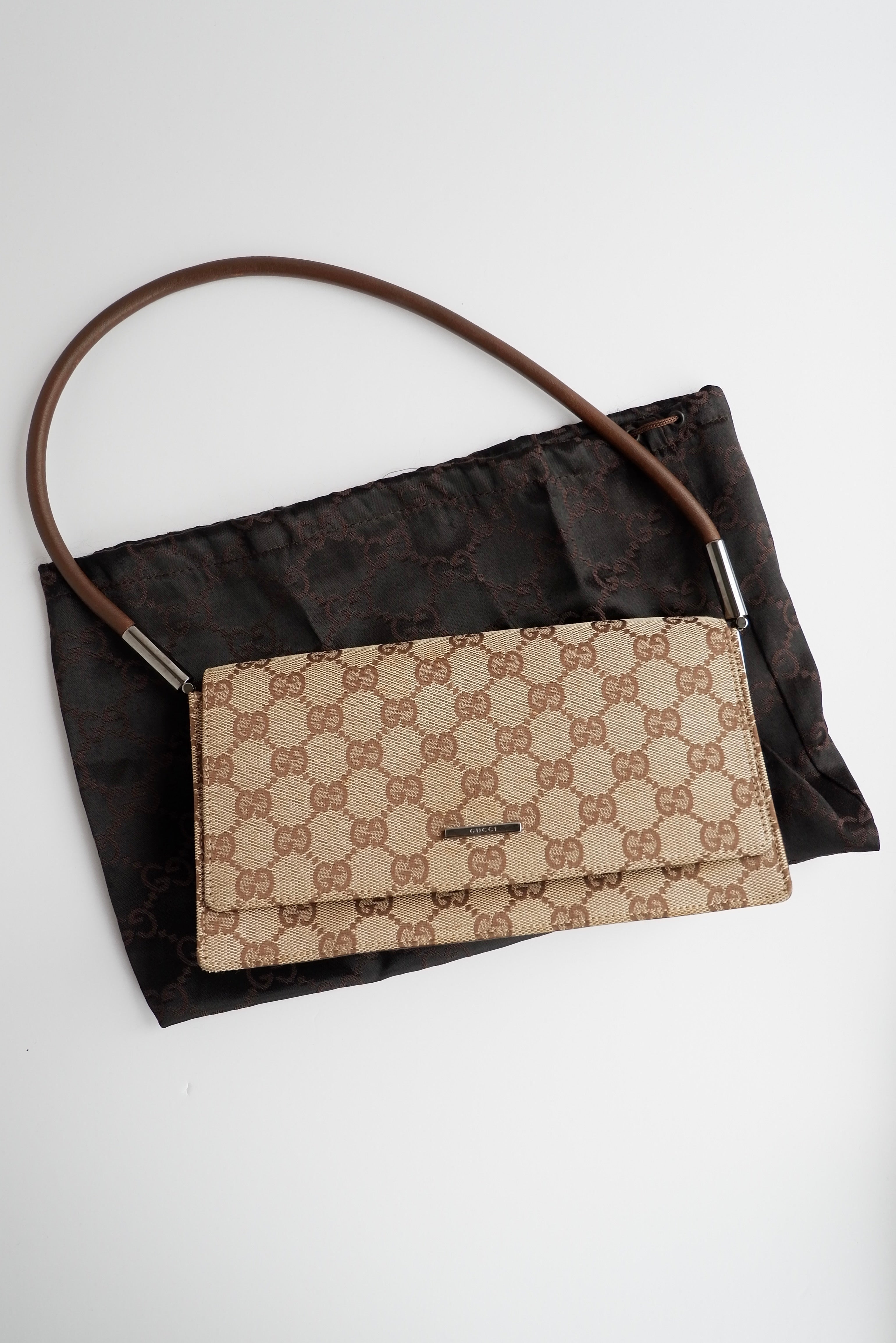 Authentic Preowned Gucci Brown GG Canvas Shoulder Bag