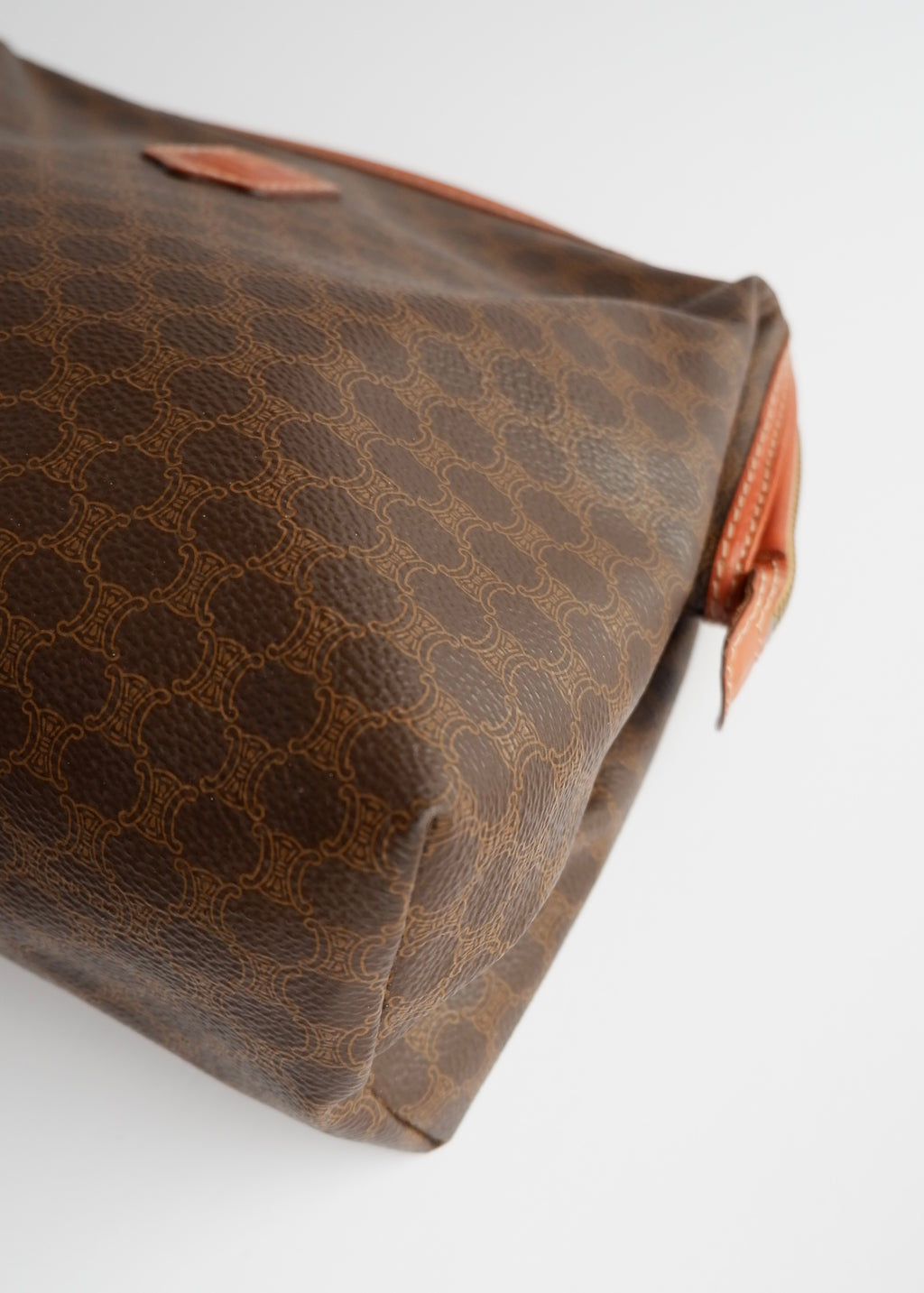 Pochette vintage Celine Macadam marron d'occasion authentique