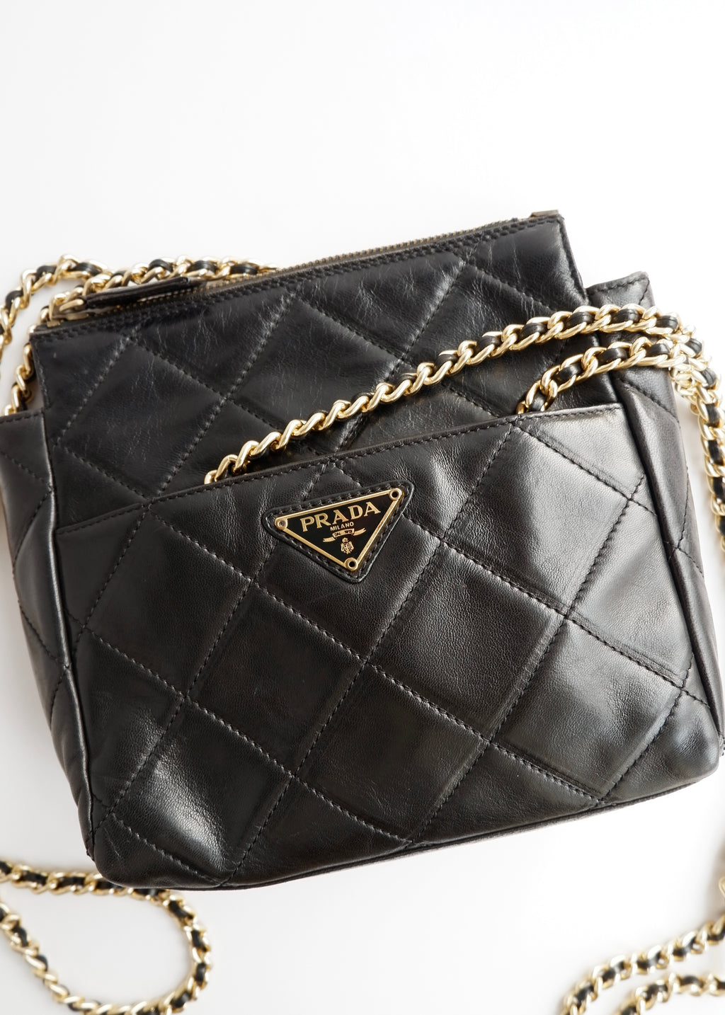 Authentic Preowned Prada Black Quilted Leather Chain Shoulder Bag