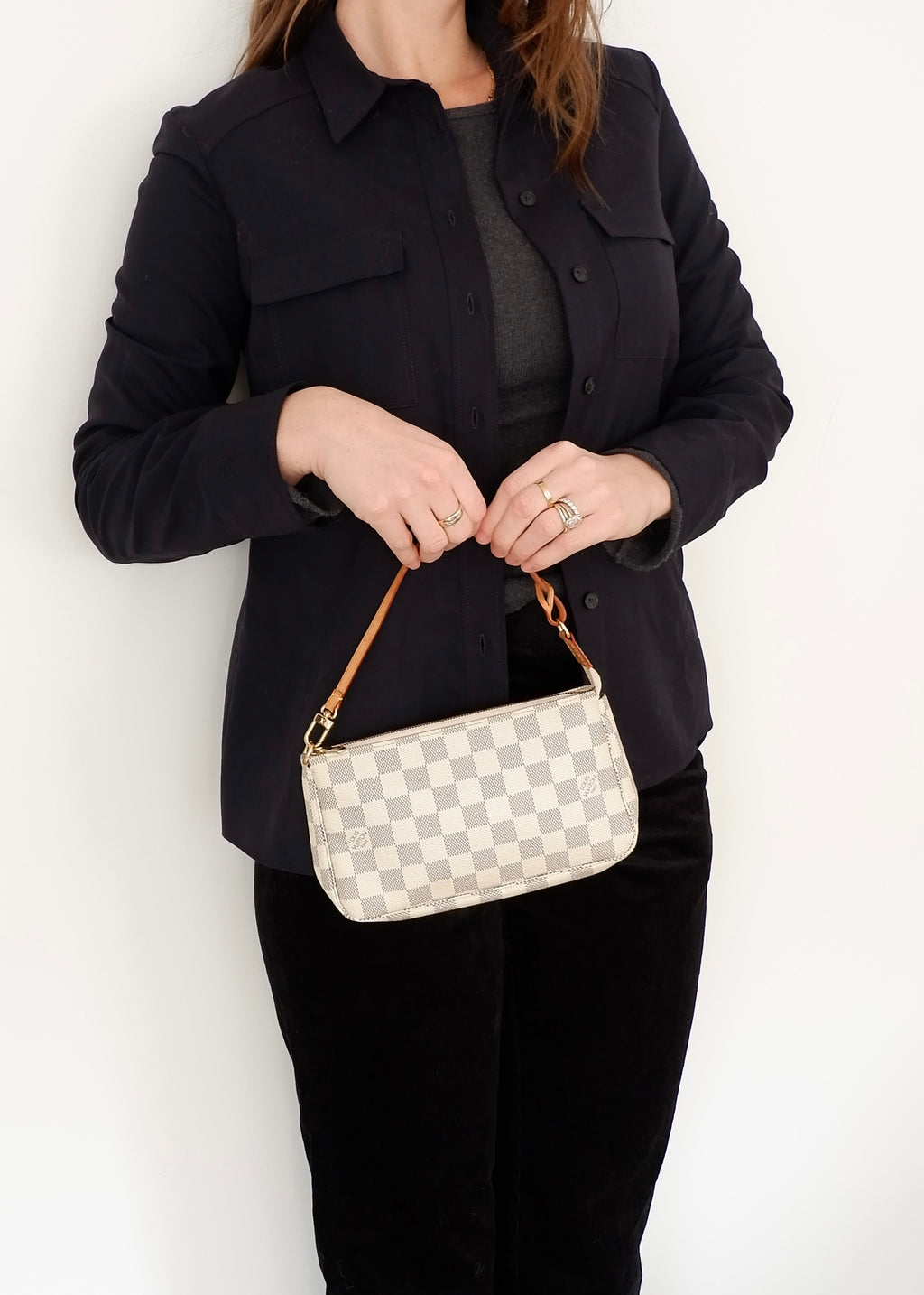 Authentic Preowned Louis Vuitton Damier Azur Pochette Accessories