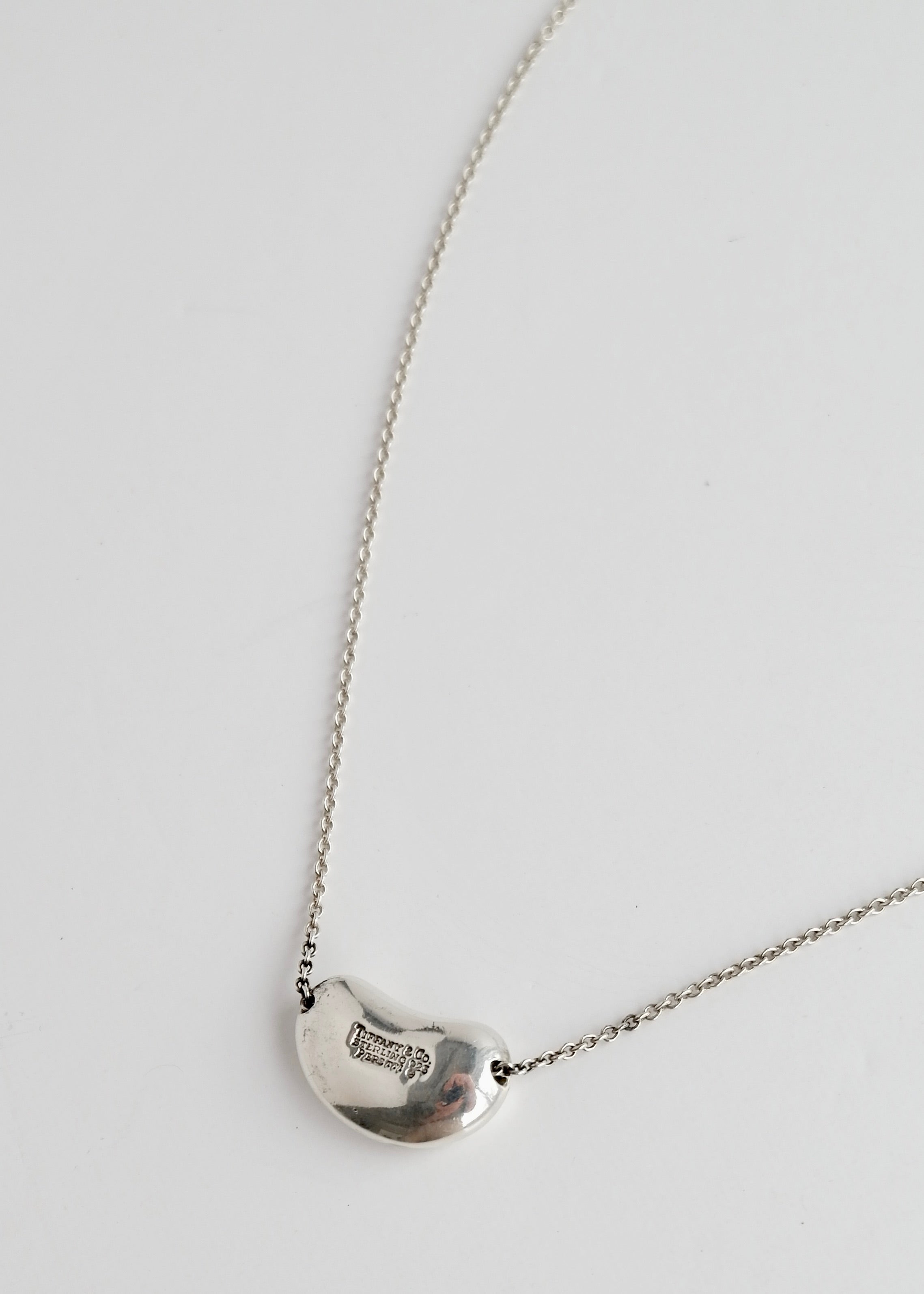 Authentic Preowned Tiffany & Co. Silver Bean Necklace (Large)