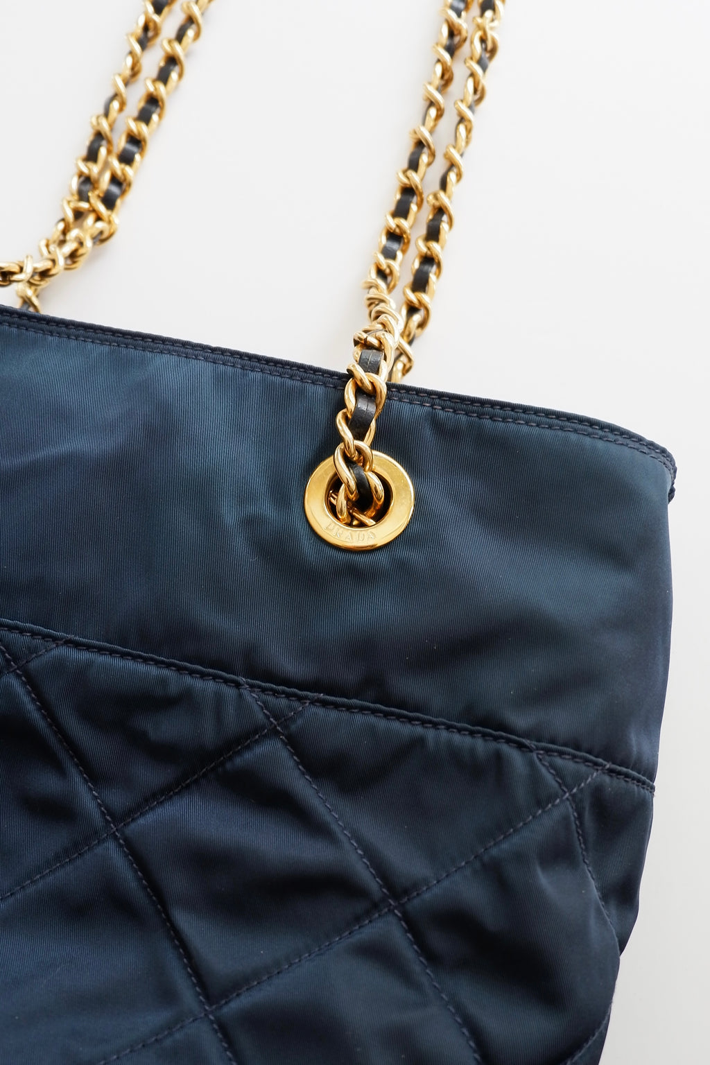 Authentic Preowned Prada Navy Quilted Nylon Shoulder Bag
