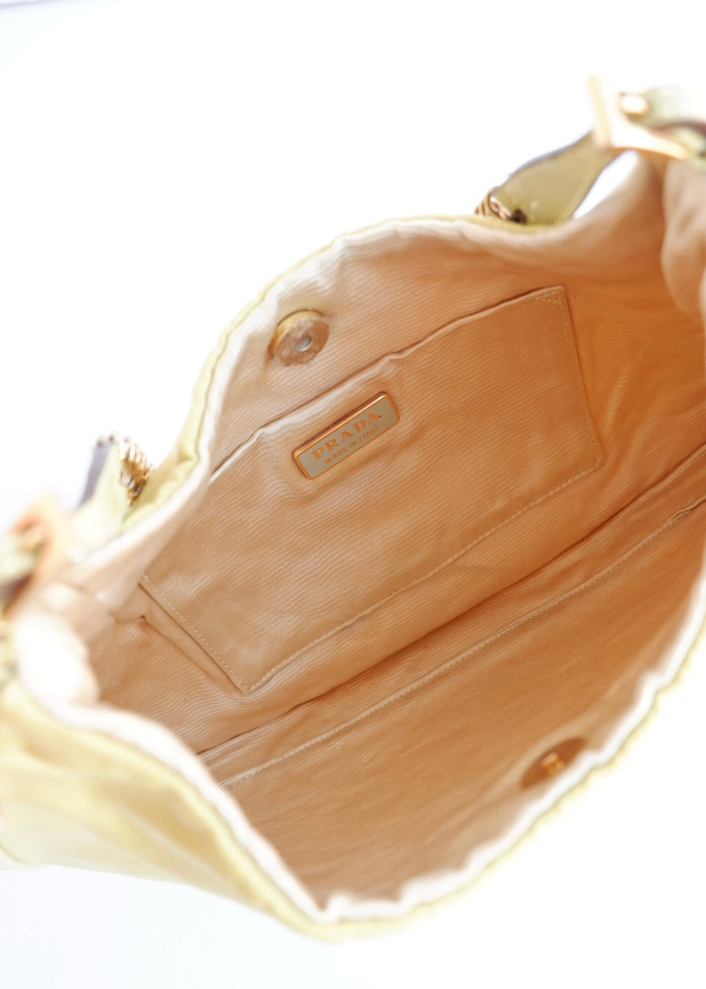 Authentic Preowned Prada Nylon Yellow Shoulder Bag