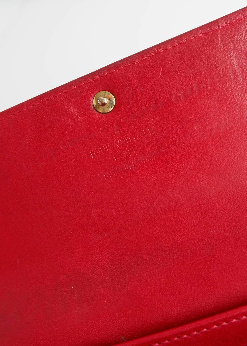 Authentic Preowned Louis Vuitton Red Monogram Vernis Long Sarah Wallet