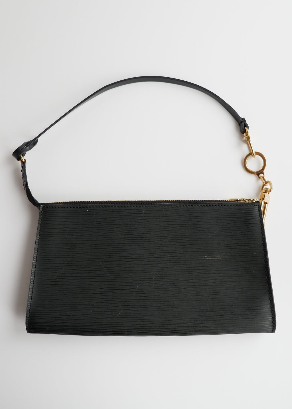 Authentic Preowned Louis Vuitton Black Epi Pochette