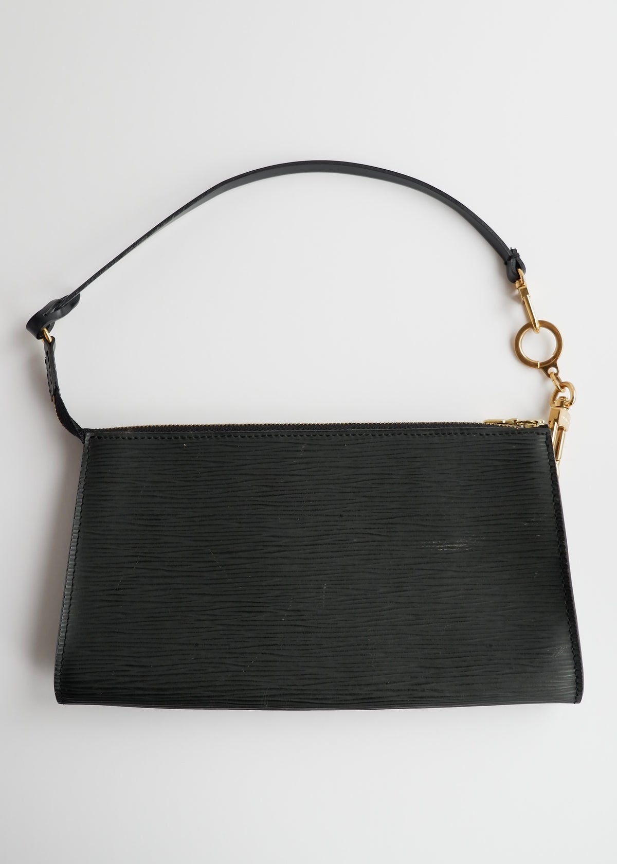 Authentic Preowned Louis Vuitton Black Epi Pochette