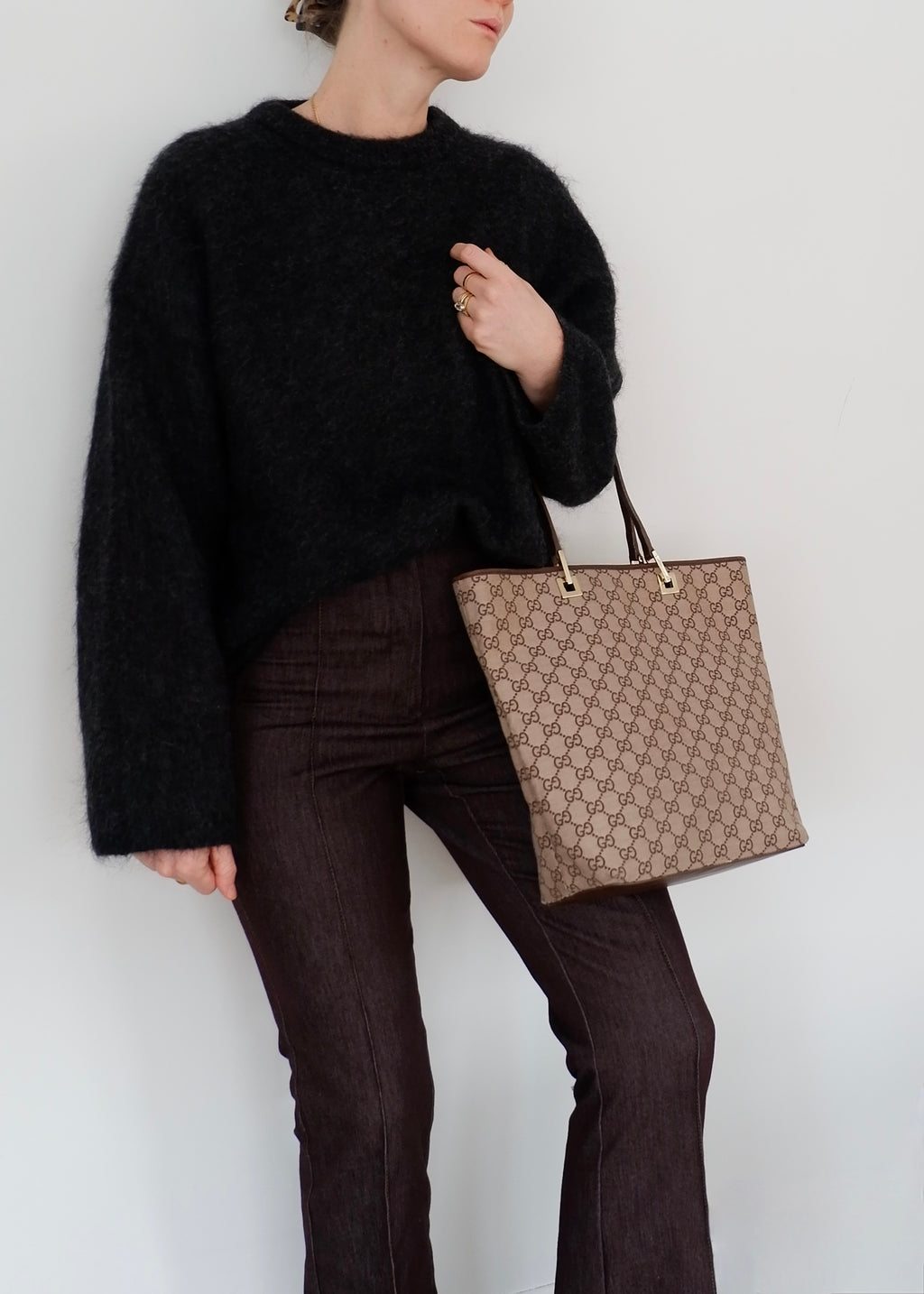 Authentic Preowned Gucci Brown GG Canvas Tote Bag
