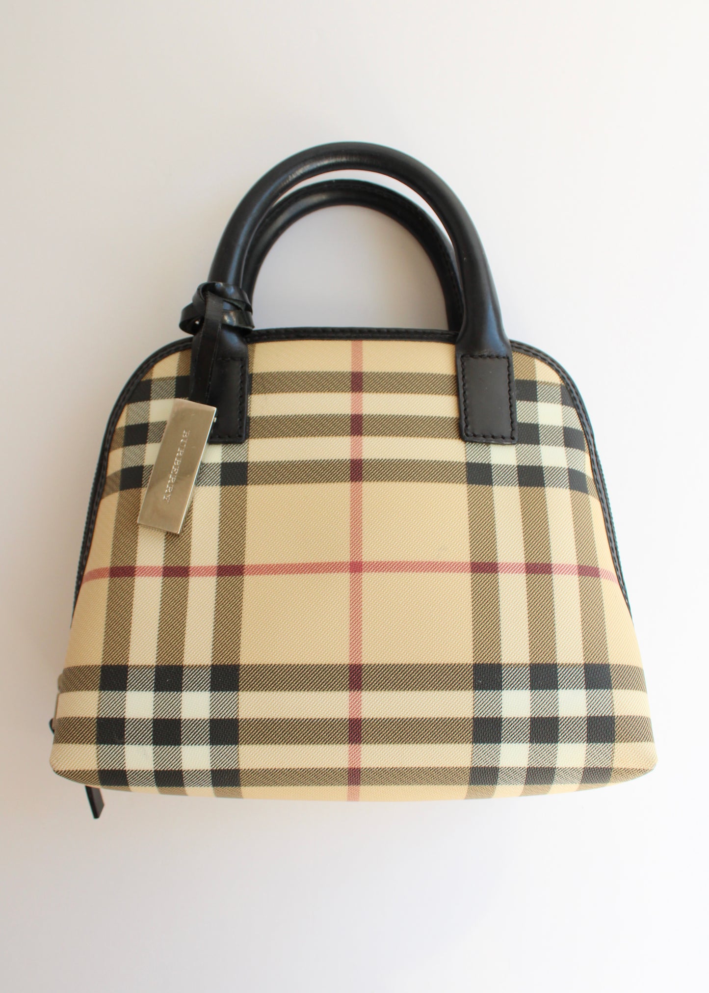 Authentic Preowned Burberry Beige Nova Check Mini Top Handle Bag