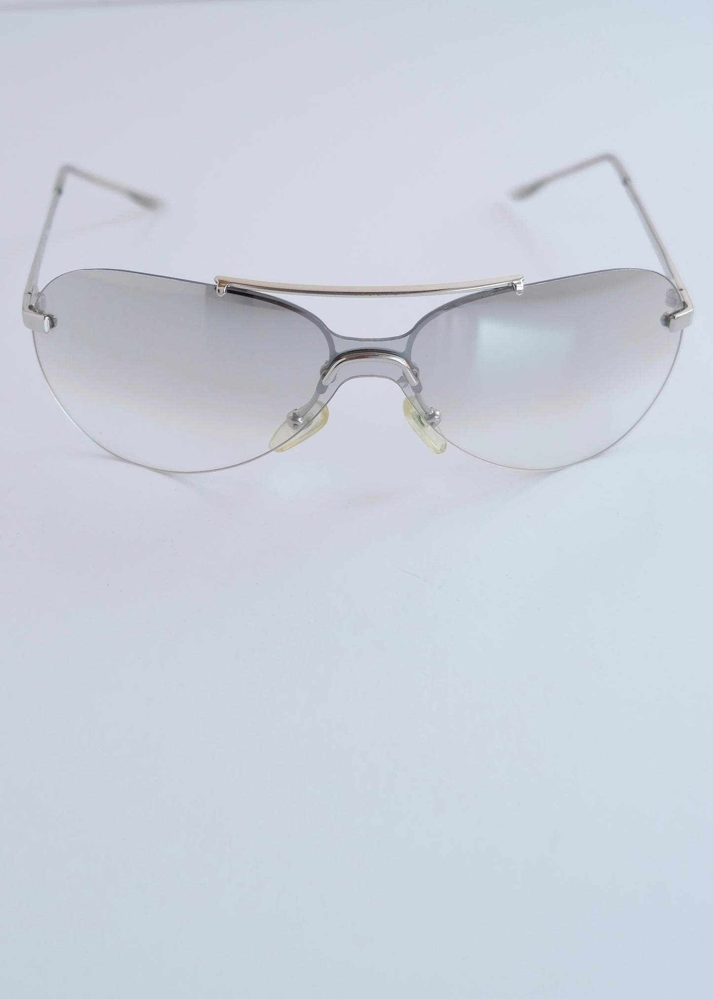 Authentic Preowned Dior Silver/Transparent Sheild Frame Sunglasses