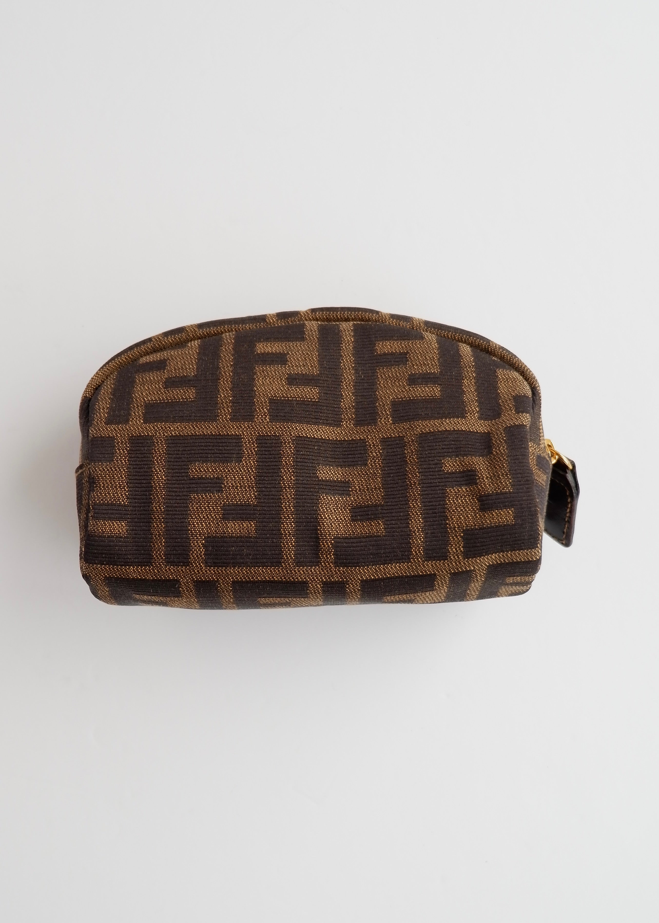 Authentic Preowned Fendi Brown Canvas Zucca Print Pouch