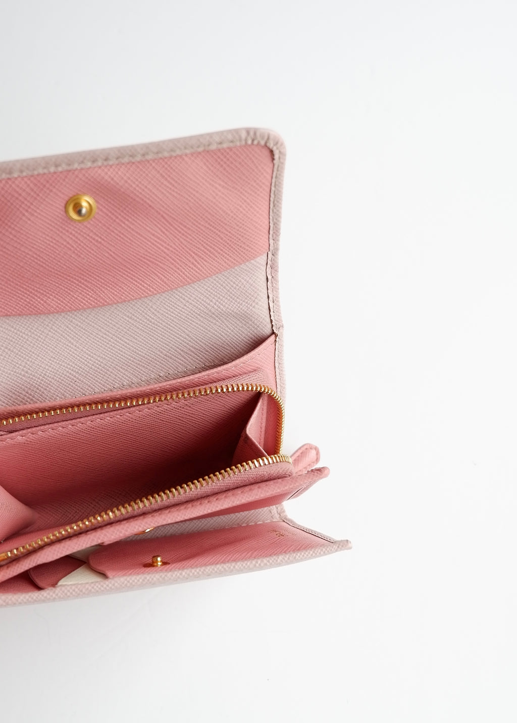 Authentic Preowned Prada Baby Pink Saffiano Leather Bi Fold Wallet