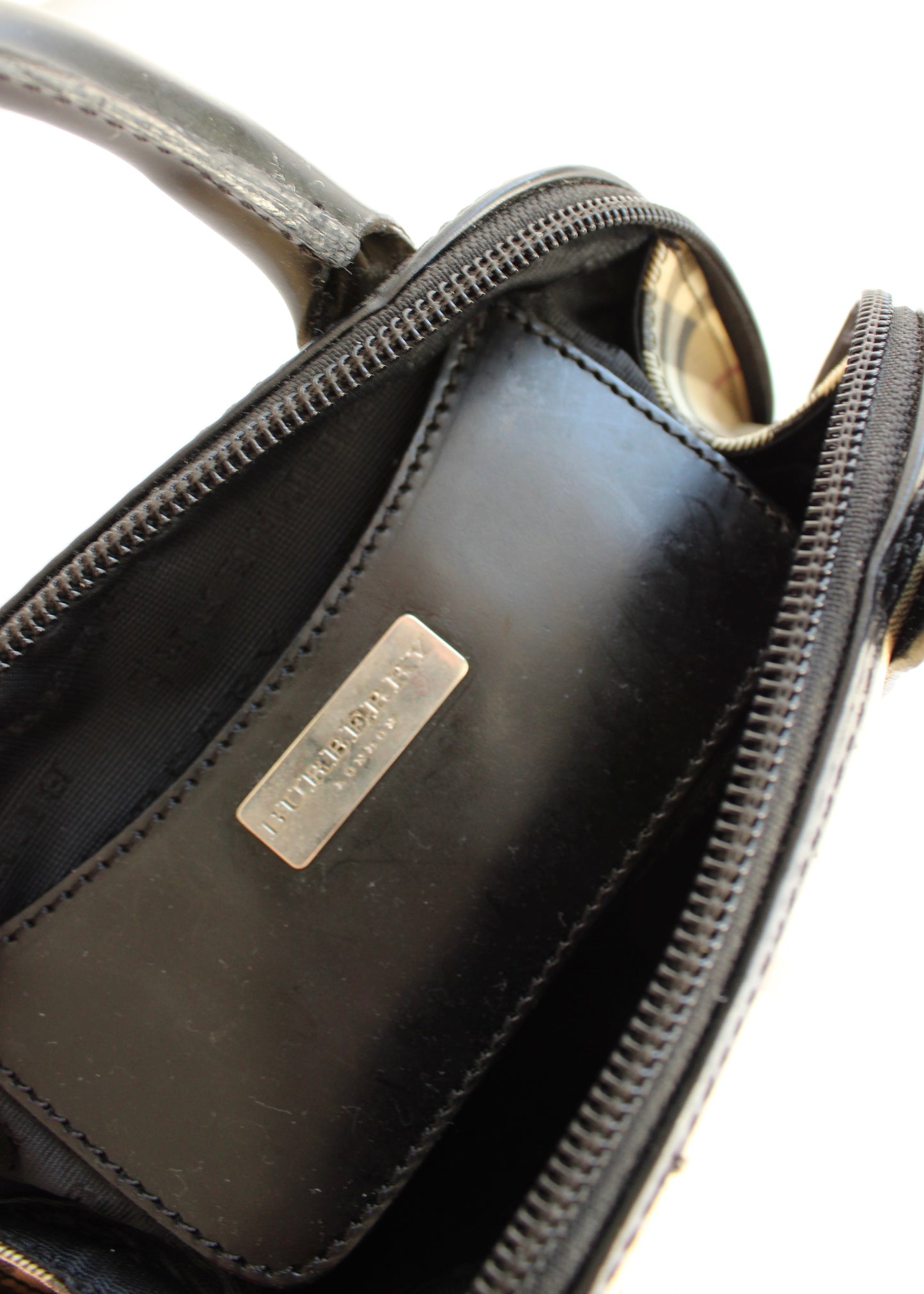 Authentic Preowned Burberry Beige Nova Check Mini Top Handle Bag