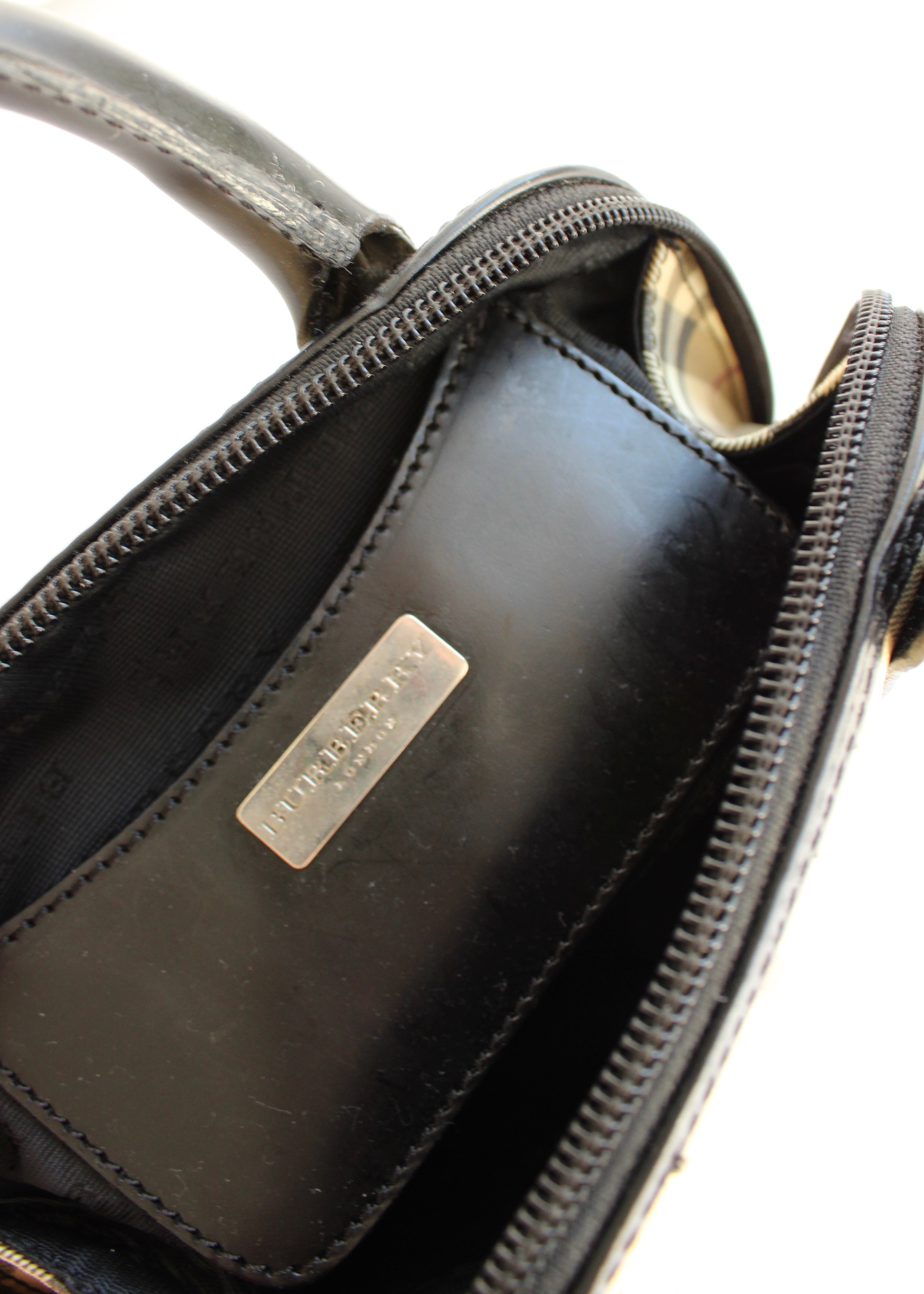 Authentic Preowned Burberry Beige Nova Check Mini Top Handle Bag