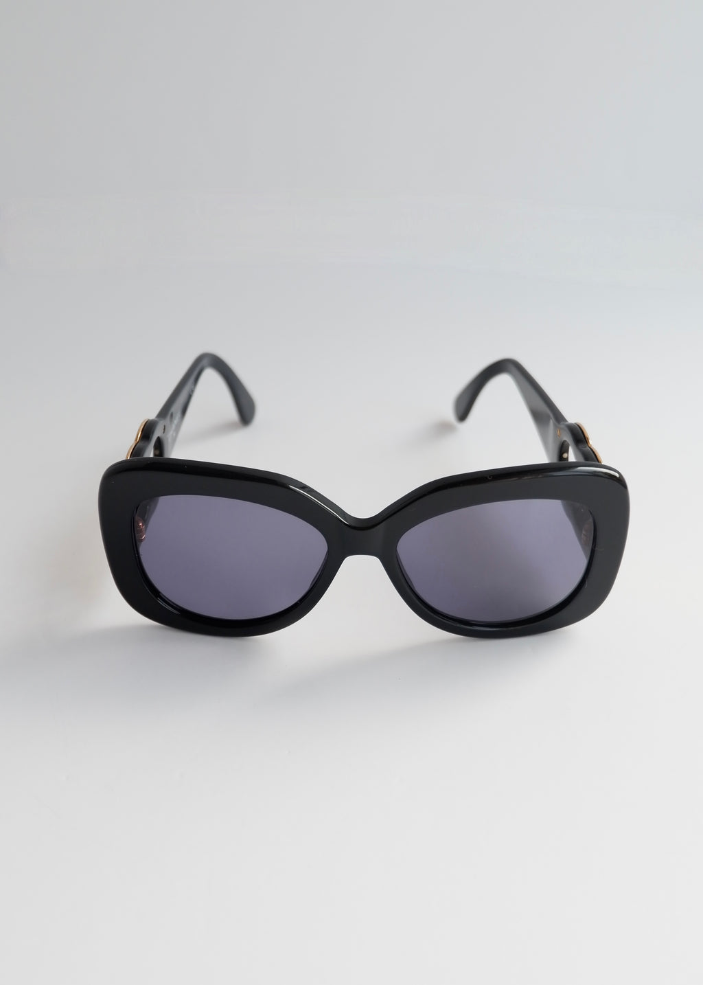 Preowned Chanel Black Acetate Oversized Square Frame Sunglasses