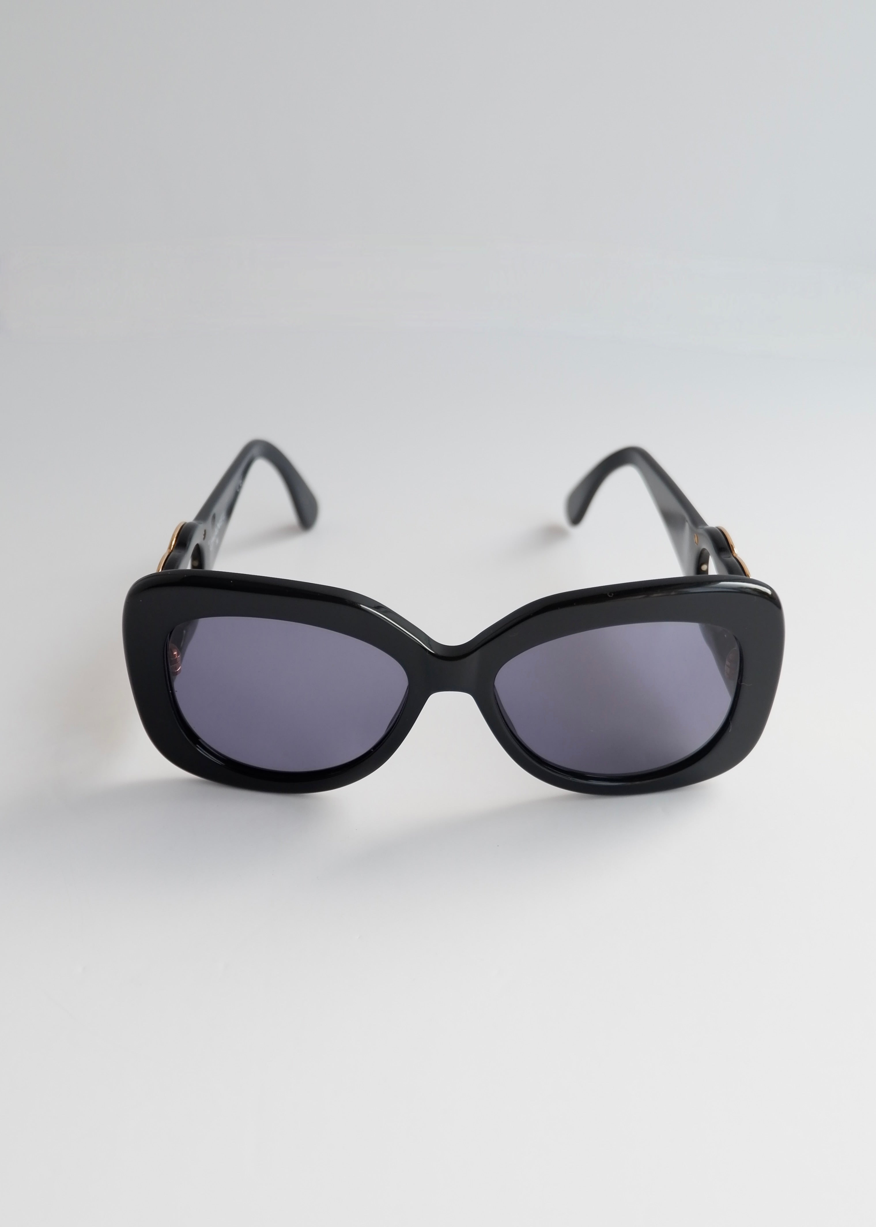 Preowned Chanel Black Acetate Oversized Square Frame Sunglasses