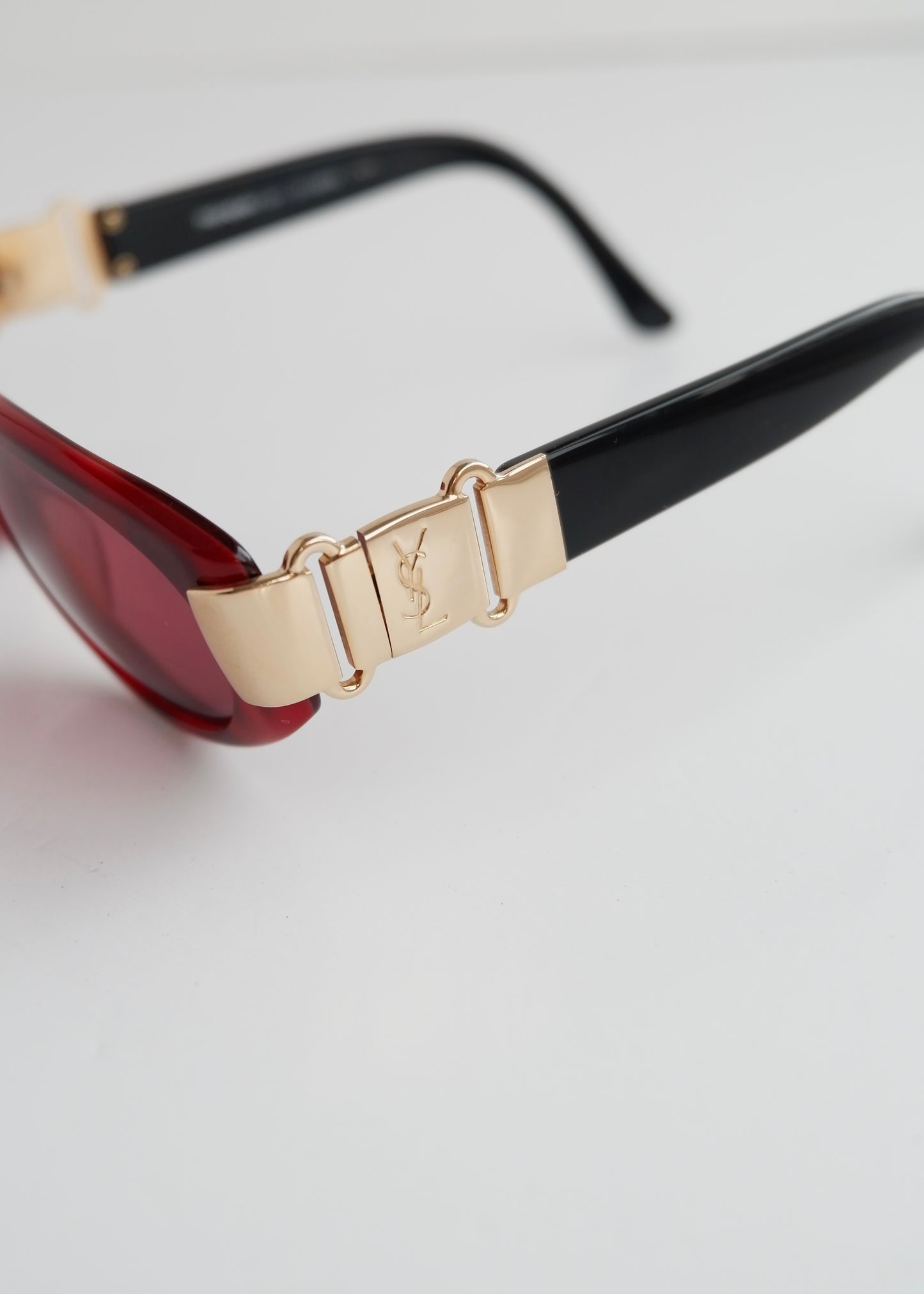 Authentic Preowned YSL Saint Laurent Red Small Frame Sunglasses