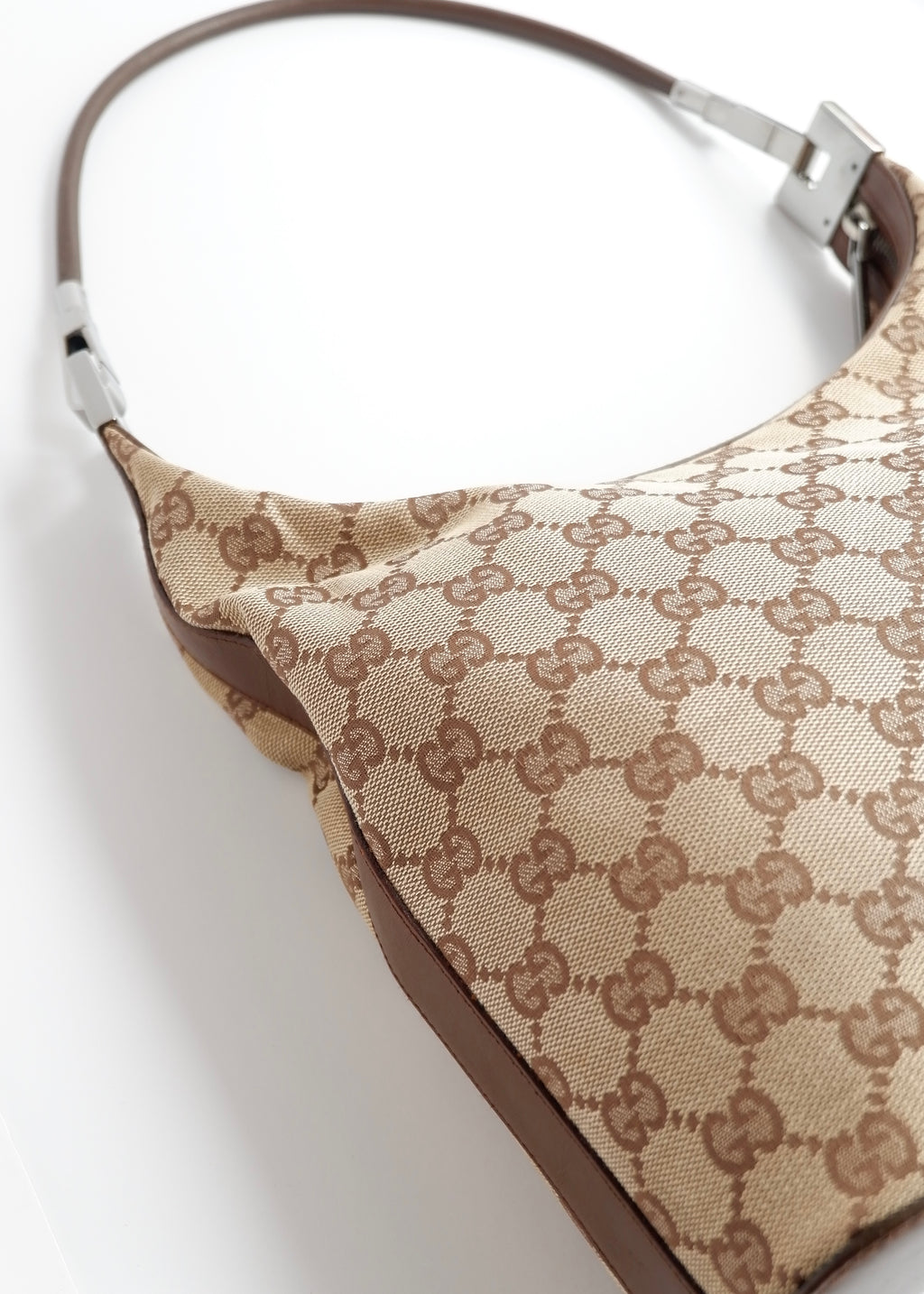 Preowned Gucci Brown GG Canvas Shoulder Bag