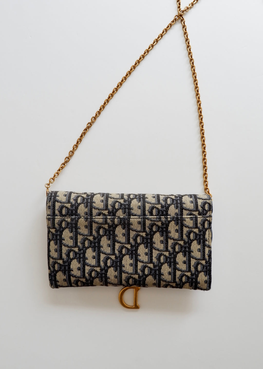 Authentic Preowned Dior Navy Oblique WOC Crossbody Bag