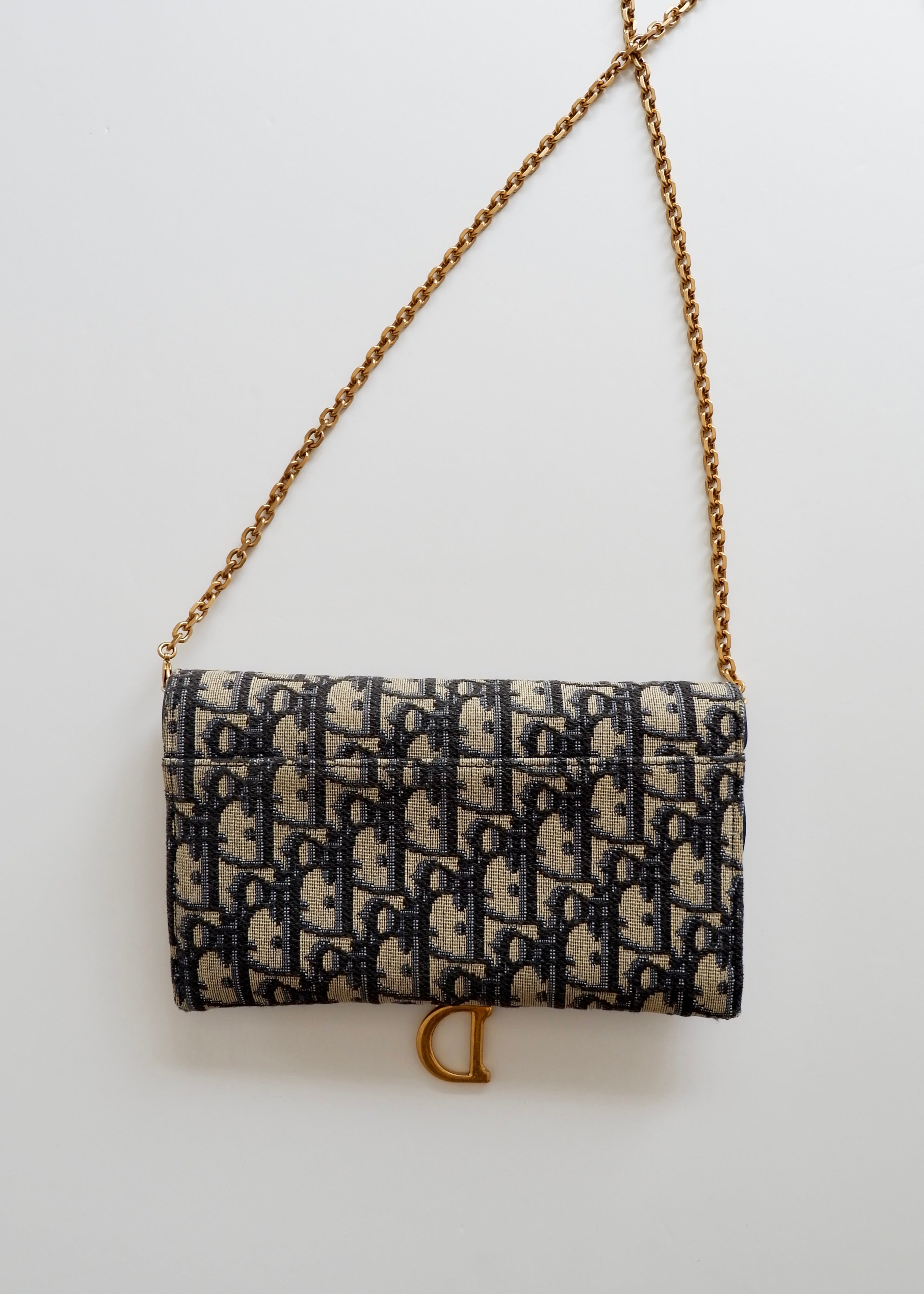 Authentic Preowned Dior Navy Oblique WOC Crossbody Bag