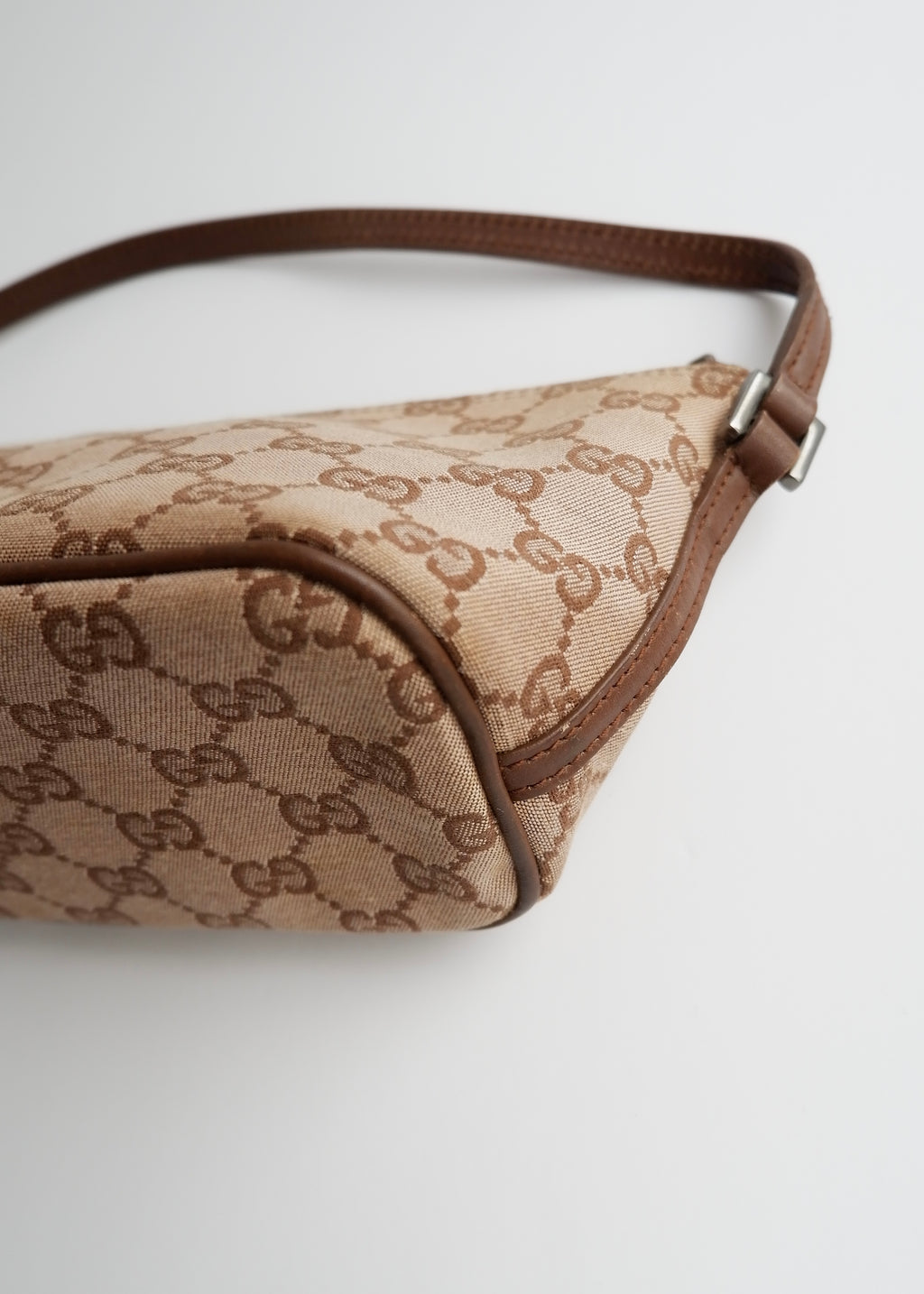 Authentic Preowned Gucci Brown GG Canvas Boat Pochette