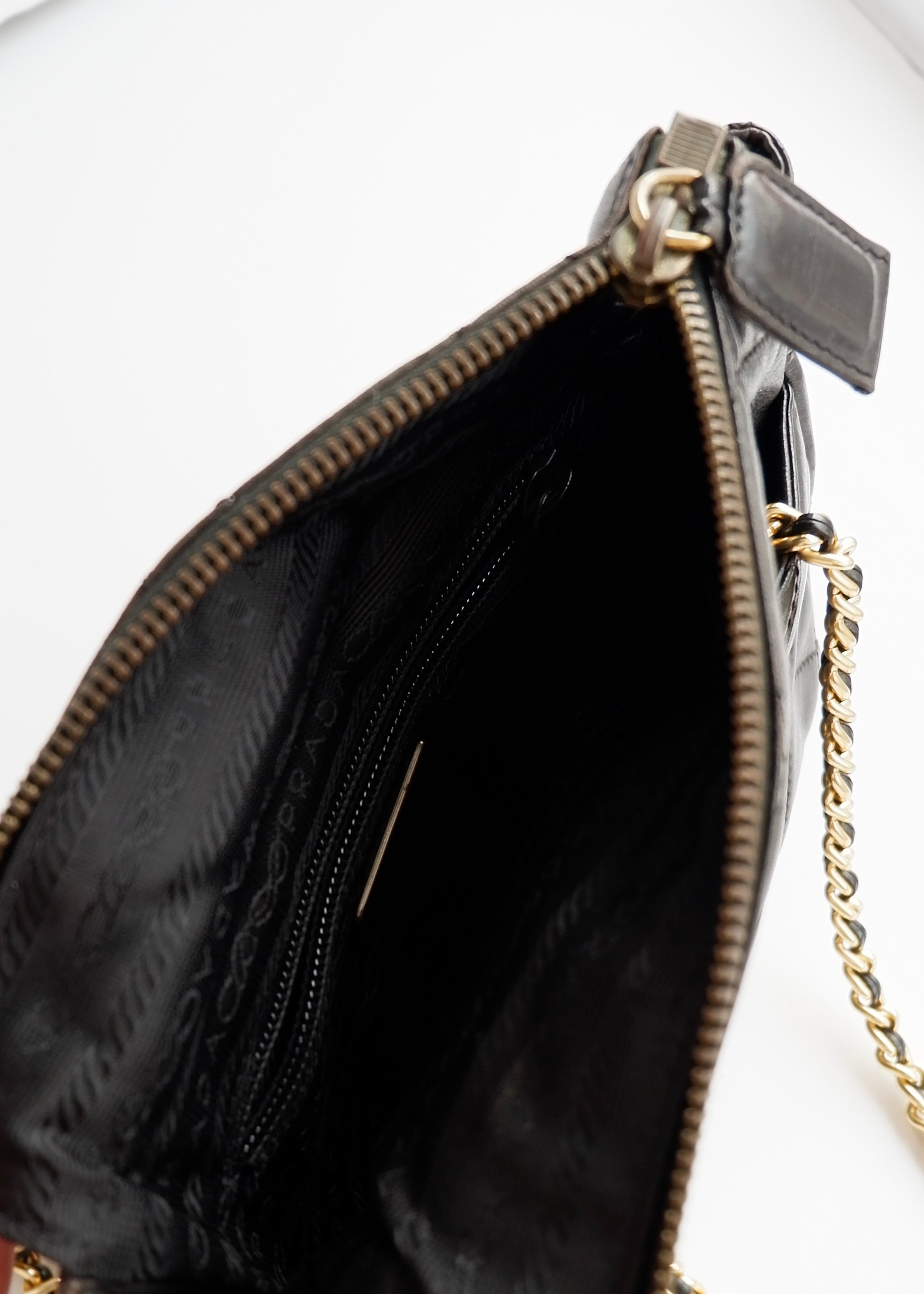 Authentic Preowned Prada Black Quilted Leather Chain Shoulder Bag