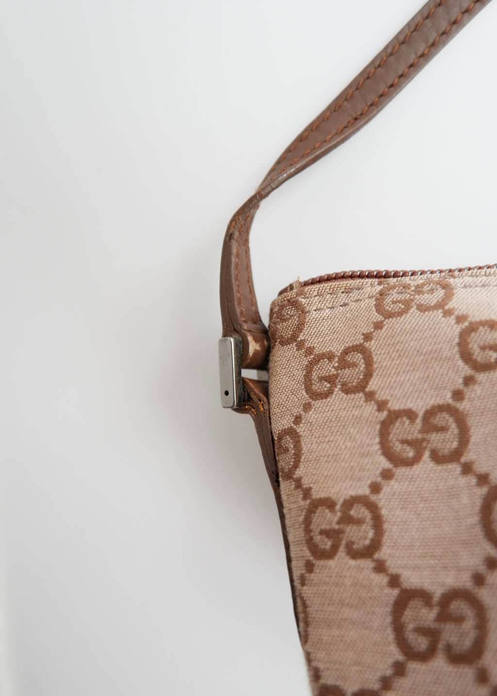 Authentic Preowned Gucci Brown GG Canvas Boat Pochette