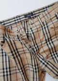 Pantalon droit Burberry à carreaux beige, authentique et d'occasion - S