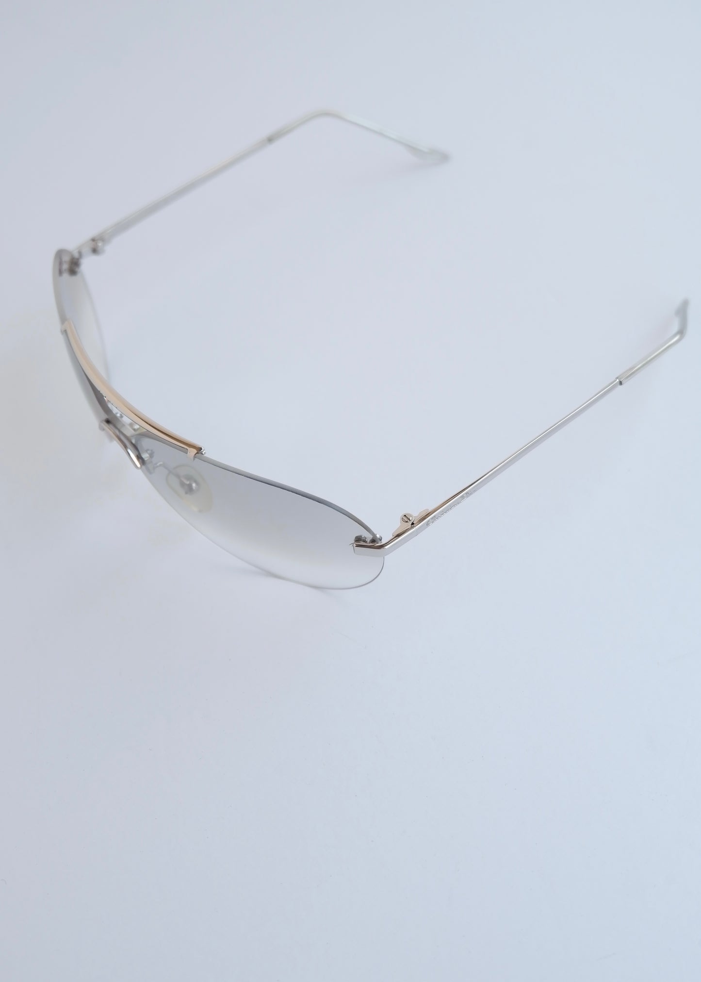 Authentic Preowned Dior Silver/Transparent Sheild Frame Sunglasses