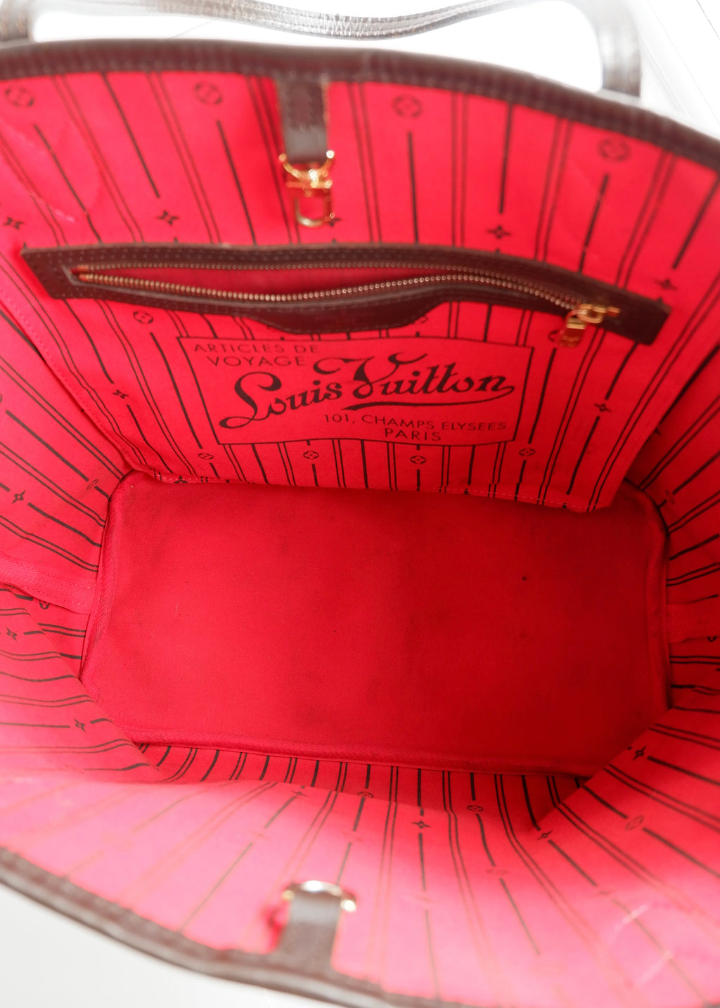 Preowned Louis Vuitton Damier Ebene Neverfull MM