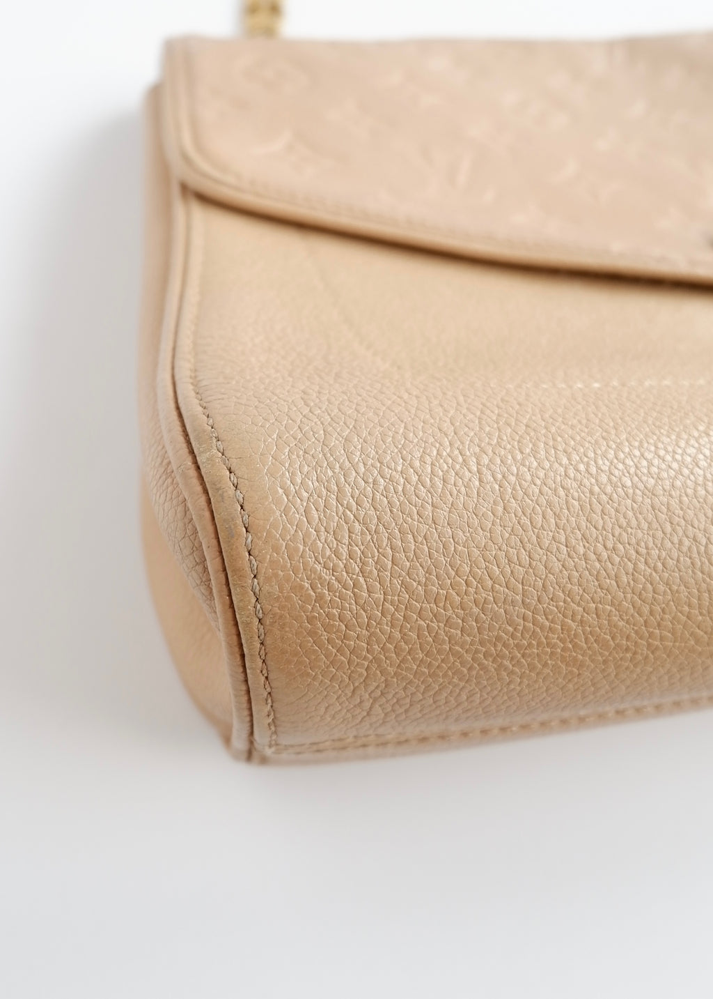 Authentic Preowned Louis Vuitton Cream Monogram Empreinte Leather St Germain MM Shoulder Bag