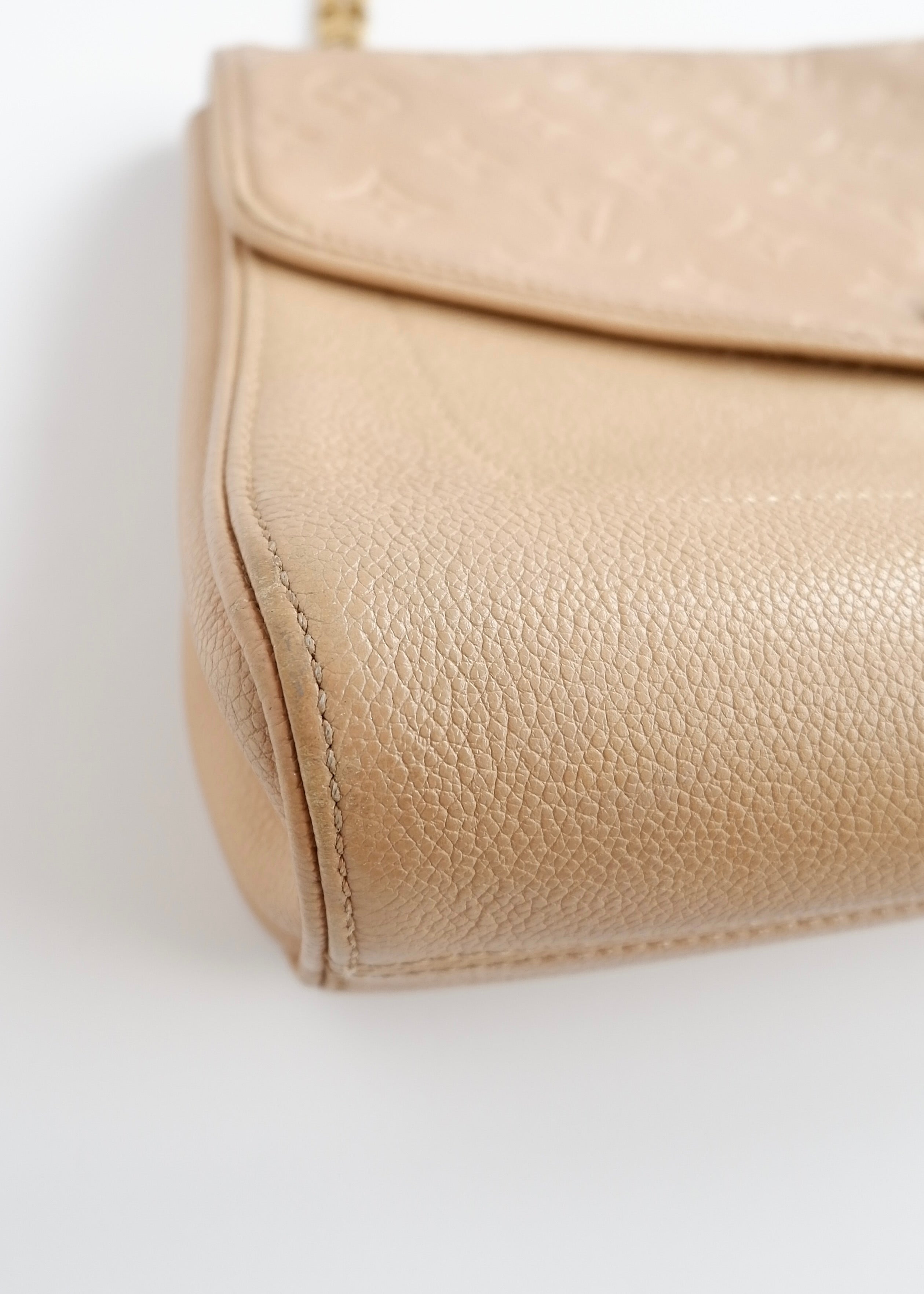 Authentic Preowned Louis Vuitton Cream Monogram Empreinte Leather St Germain MM Shoulder Bag