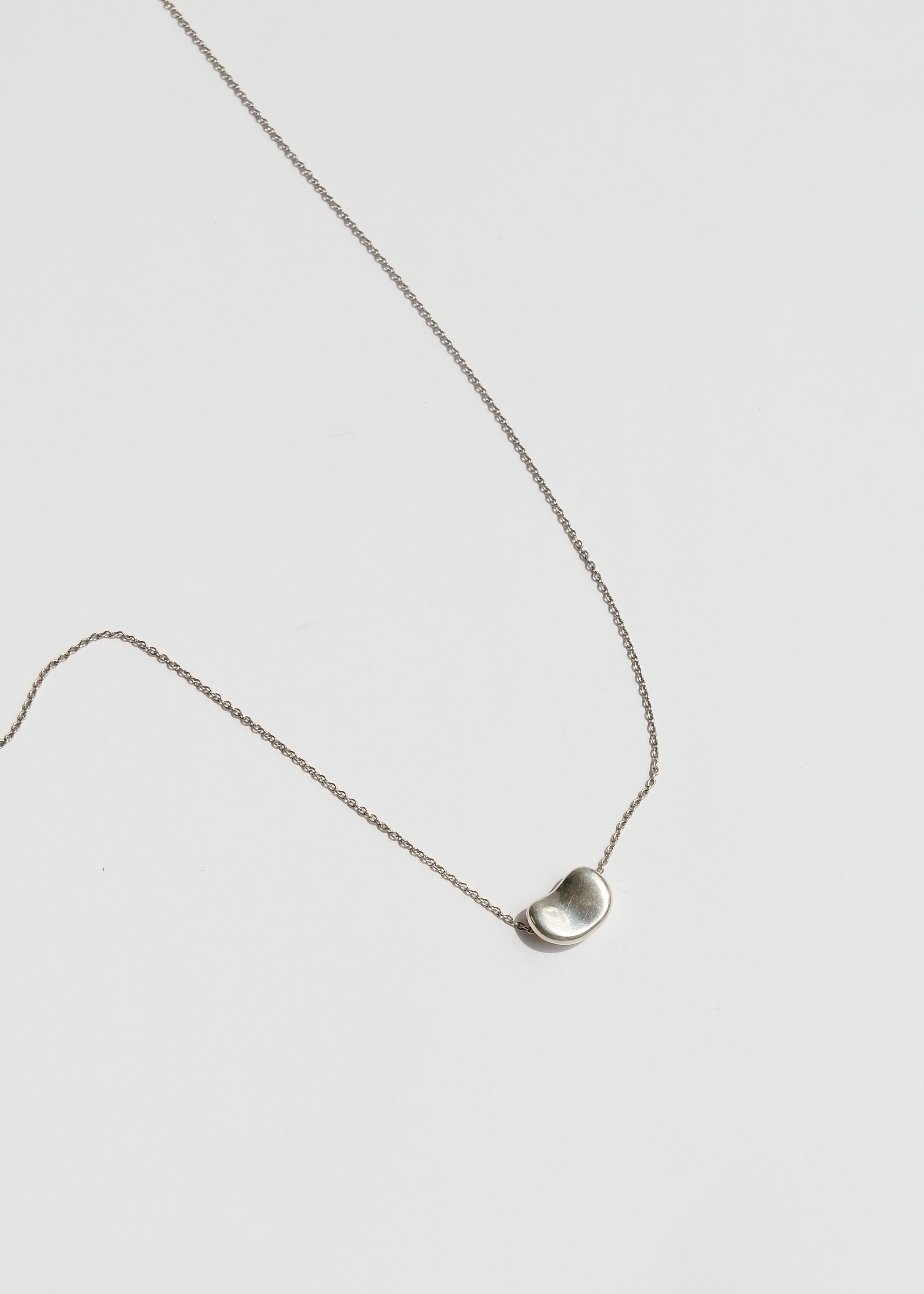 Authentic Preowned Tiffany & Co. Silver Bean Necklace (Small)
