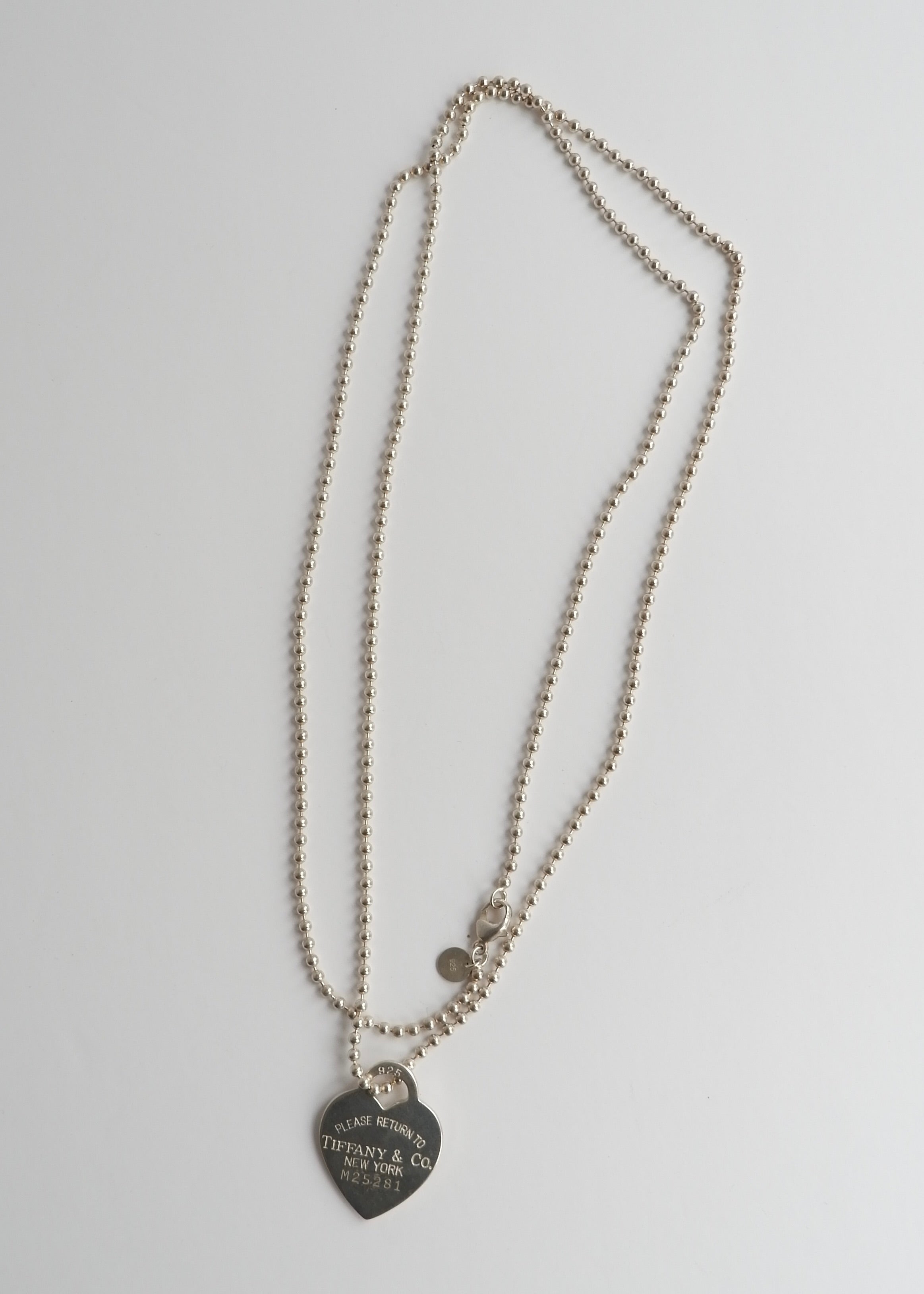 Authentic Preowned Tiffany & Co Silver Return to Tiffany Heart Pendant Necklace