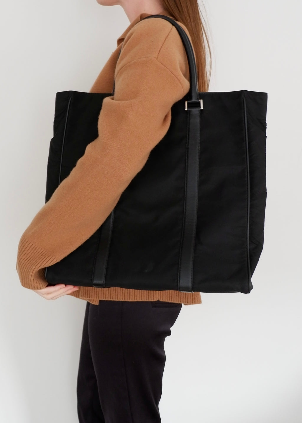 Preowned Prada Black Nylon Tote Bag