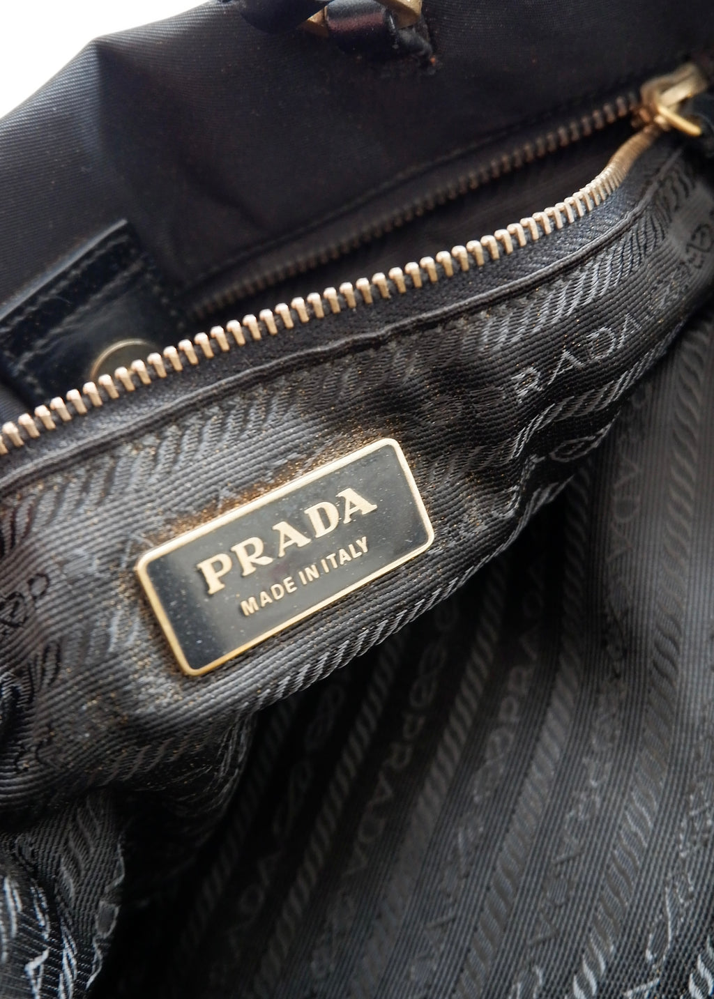 Authentic Preowned Prada Black Nylon Shoulder Tote GHW