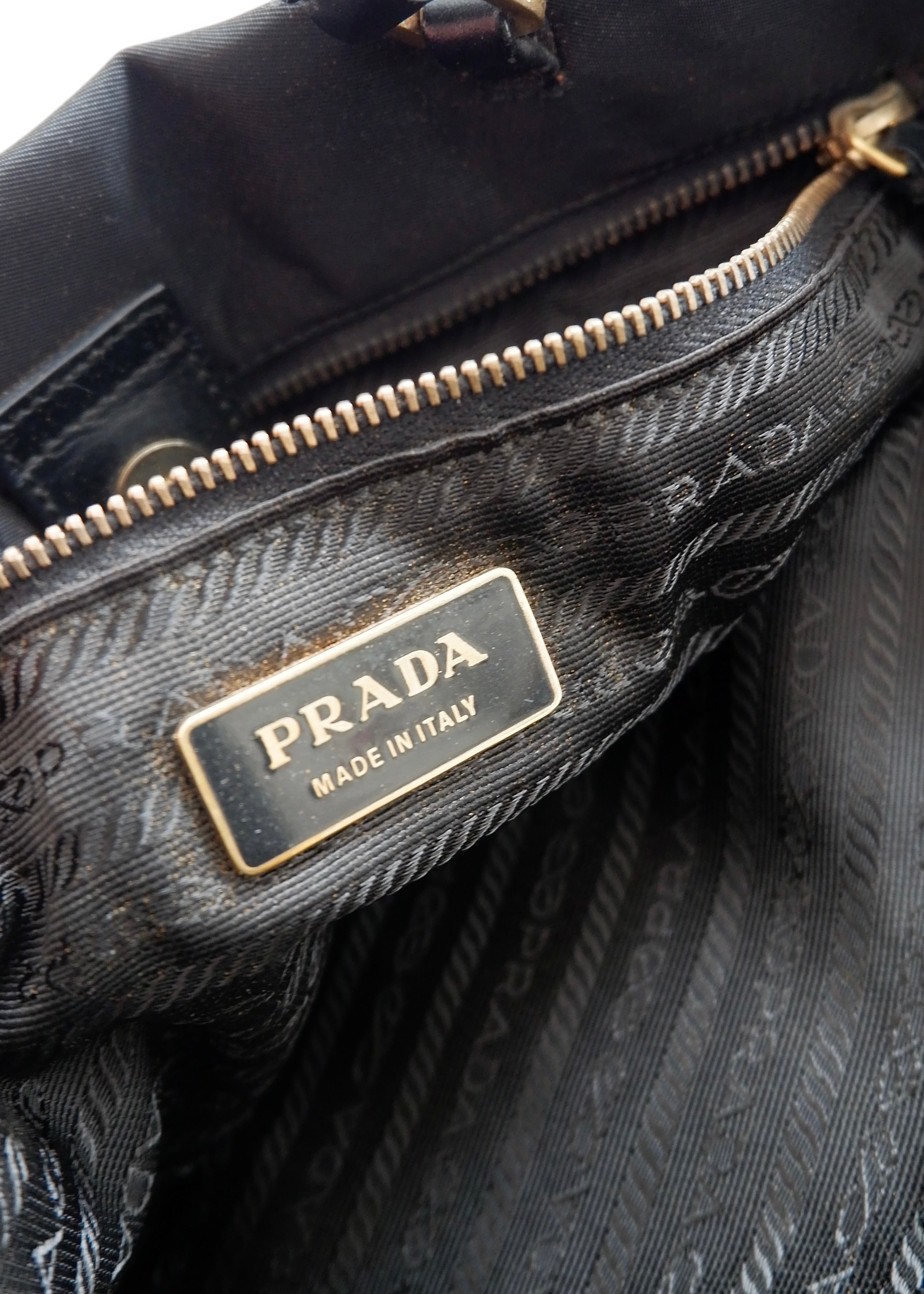 Authentic Preowned Prada Black Nylon Shoulder Tote GHW