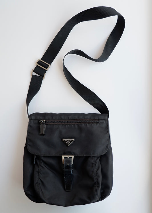 Authentic Preowned Prada Black Nylon Crossbody Bag
