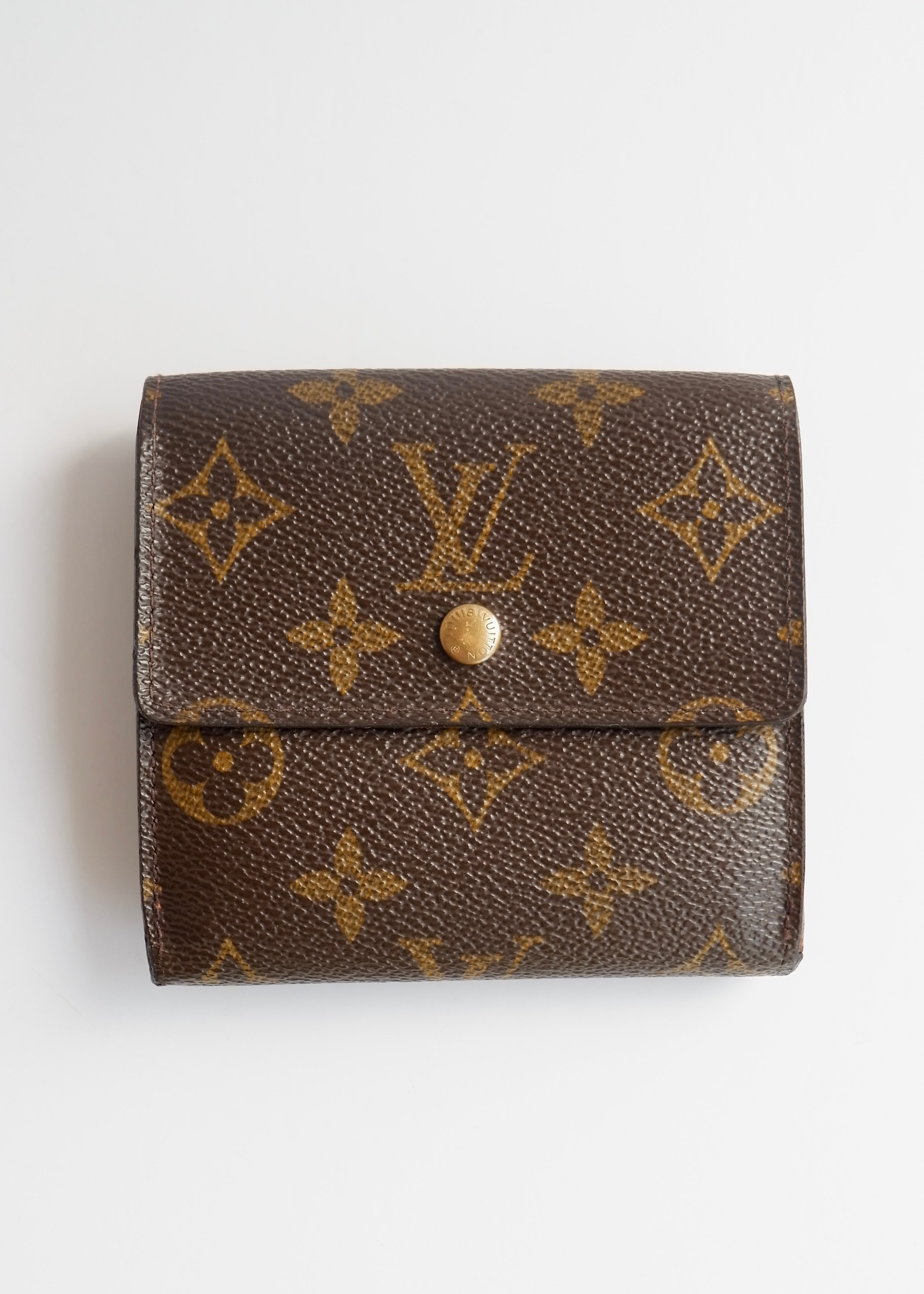 Preowned Louis Vuitton Brown Monogram Coated Canvas Compact Wallet