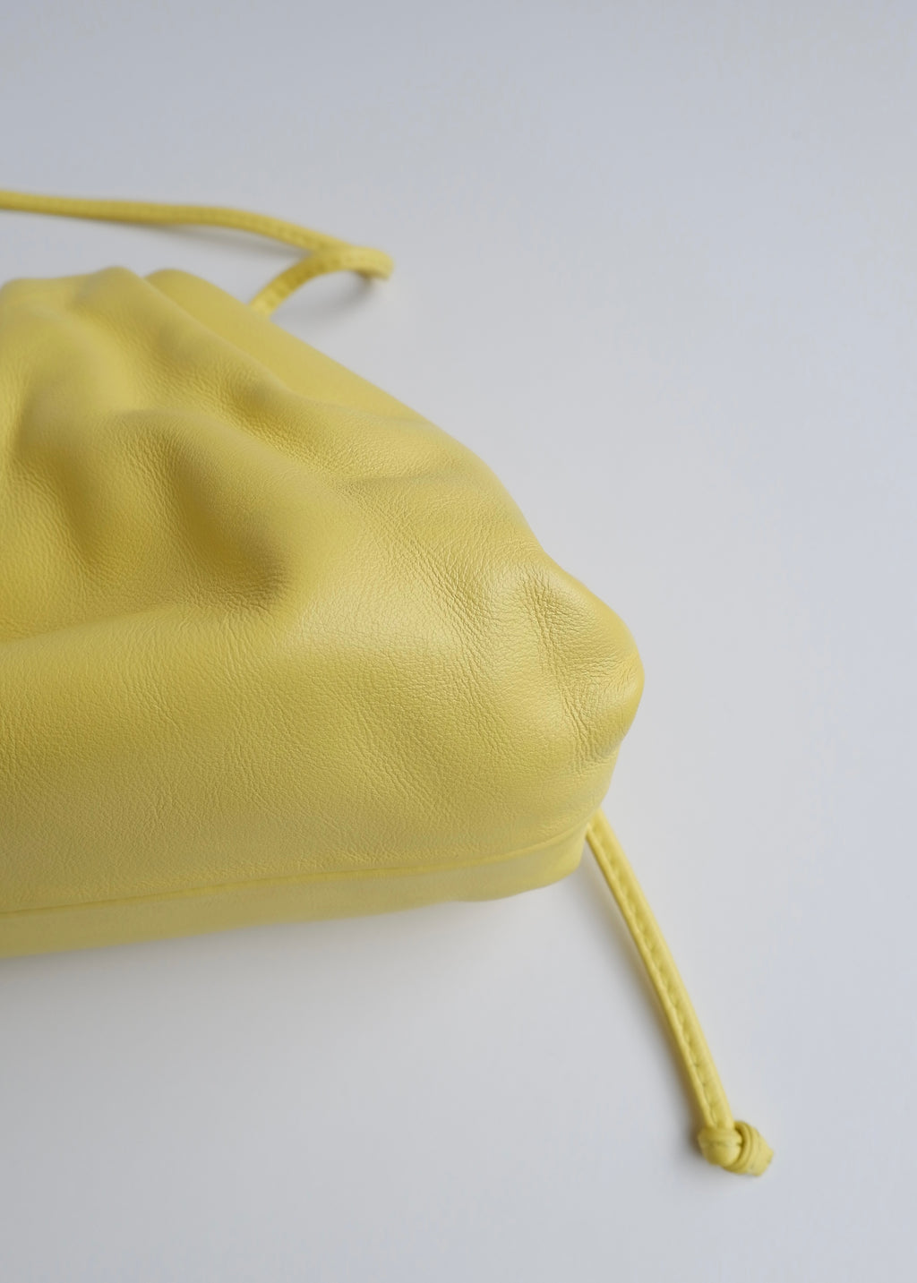 Authentic Preowned Bottega Veneta Yellow Leather Small The Pouch Crossbody