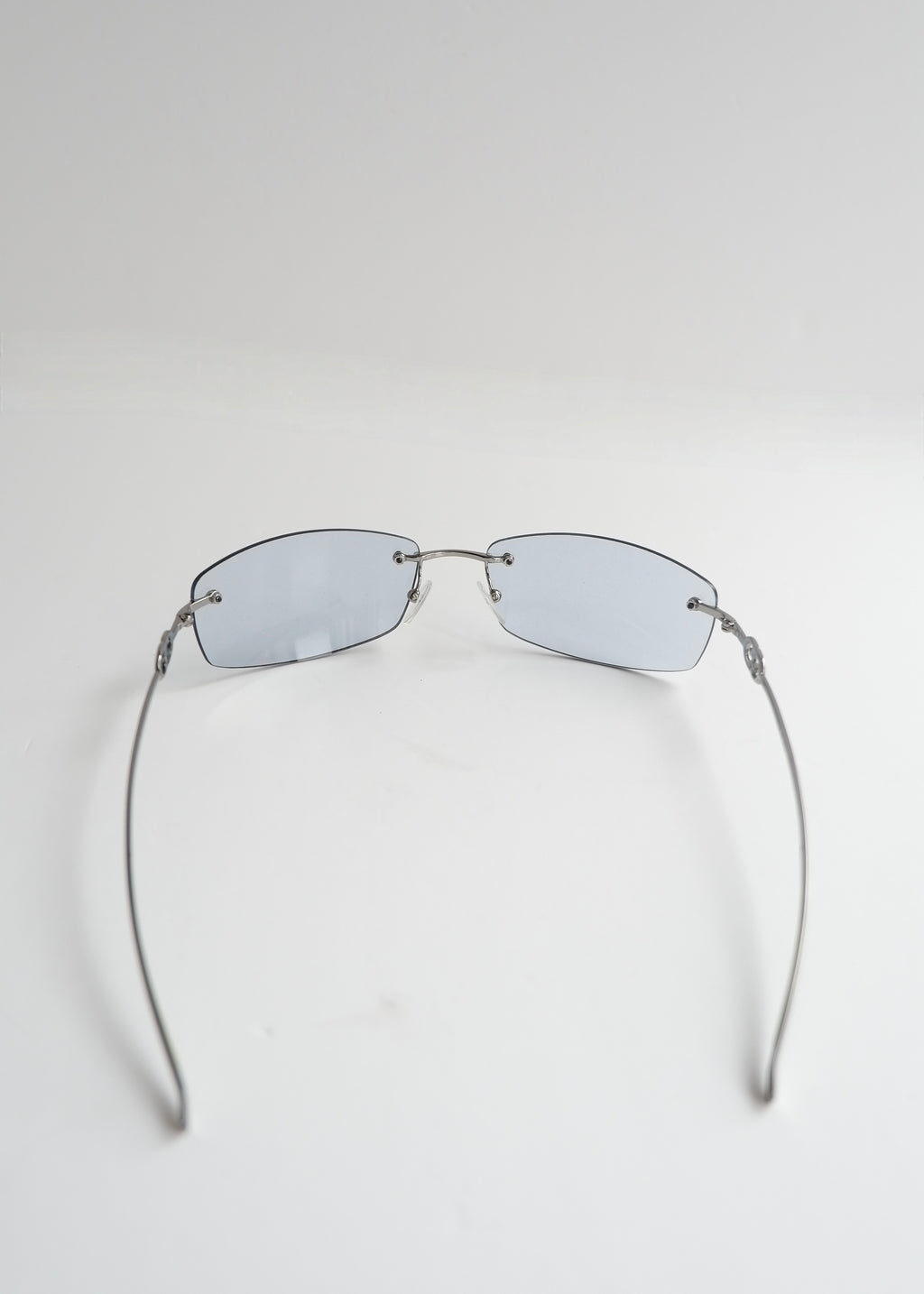 Authentic Preowned Vintage Gucci Light Blue Clear Lense Sunglases
