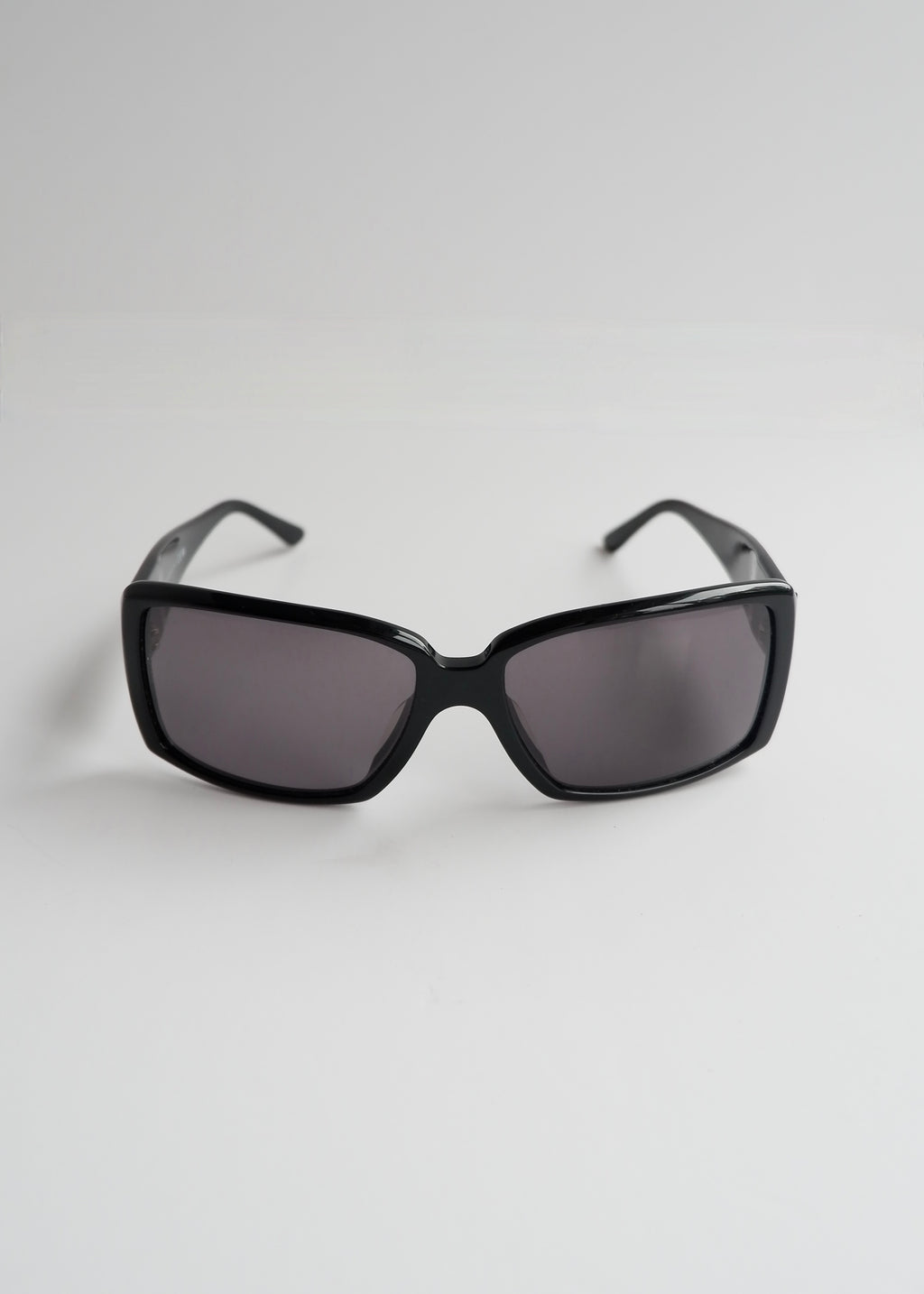 Authentic Preowned Chane Black Square Frame Rhinestone Sunglasses